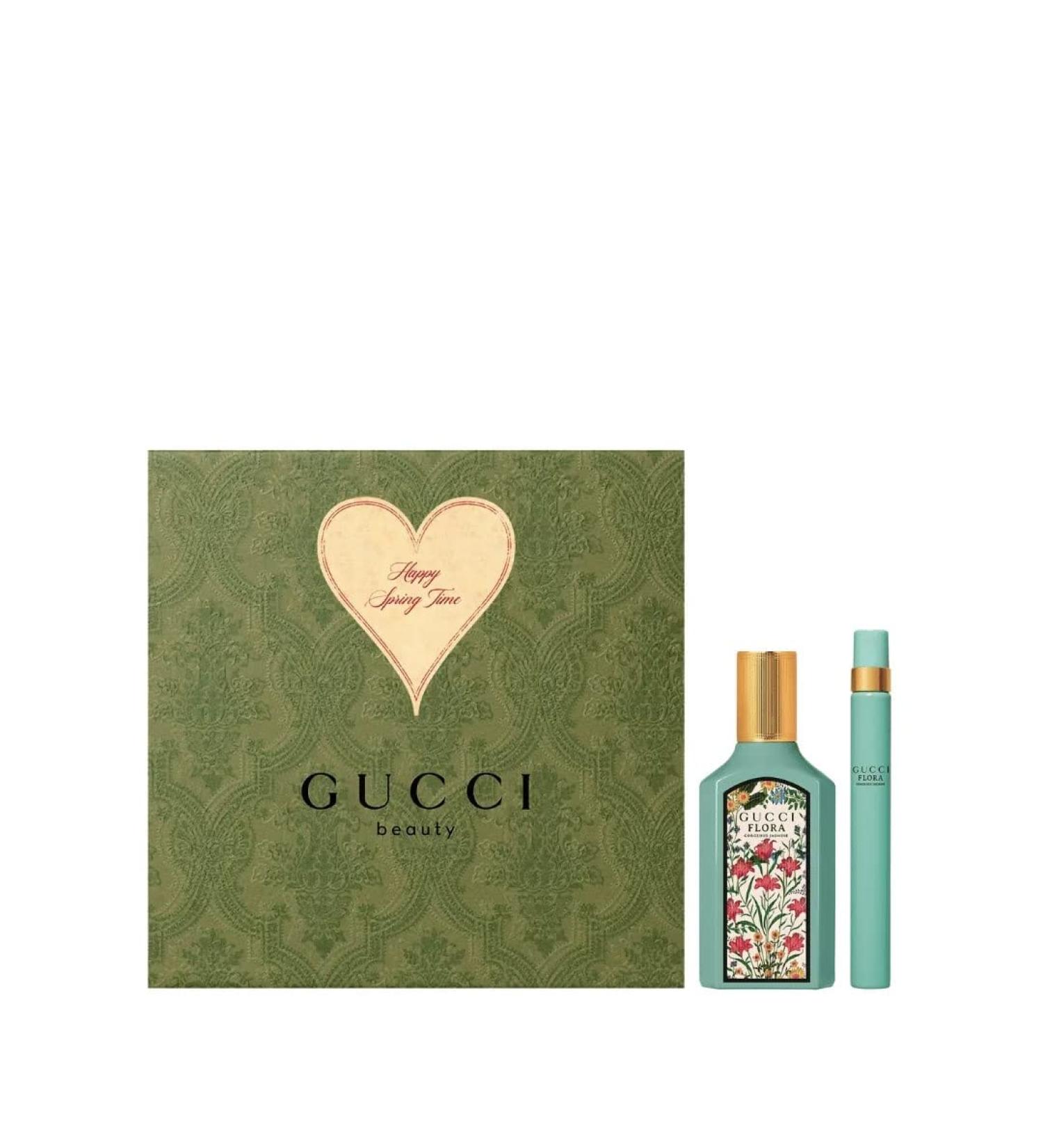 Gucci Flora Gorgeous Jasmine Gift Set 50 ml EDP Spray + 10 ml EDP Mini Spray - Hard Box