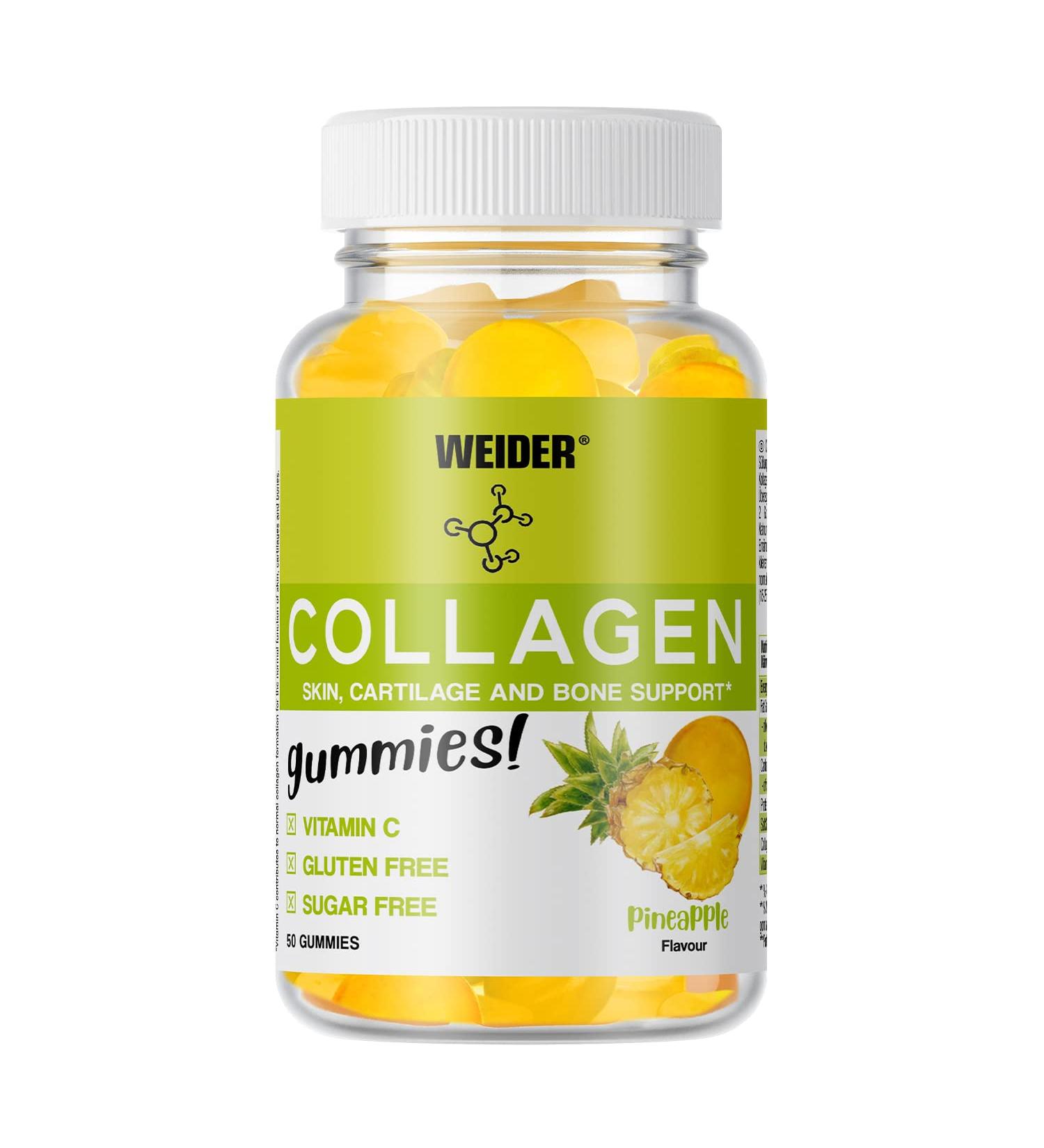 Weider Collagen Gummies with Vitamin C for Joints, Bones, and Cartilage - Sugar and Gluten-Free - 50 Gummies - Buy Online on GoSupps.com
