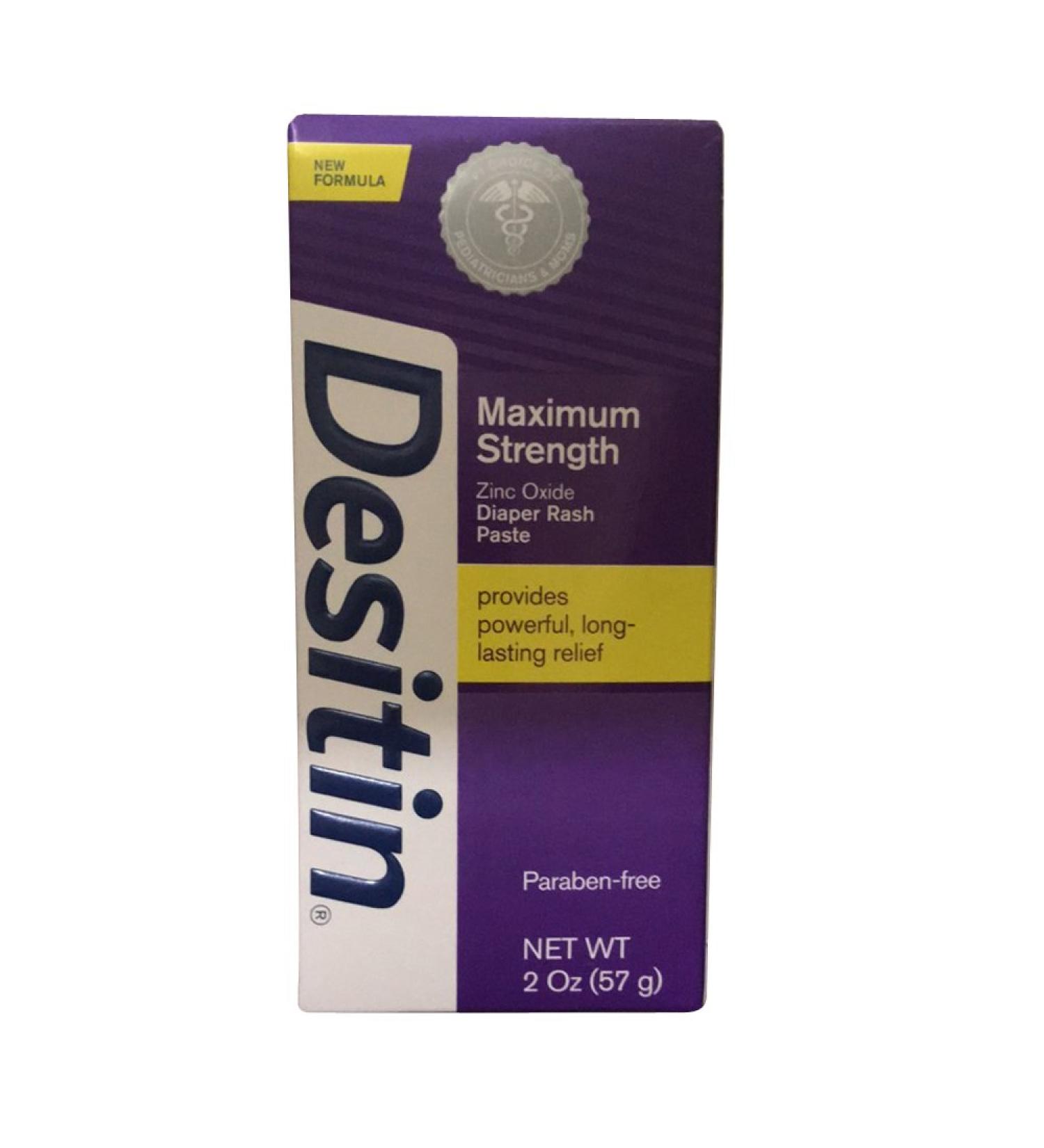 Desitin Maximum Strength Zinc Oxide Diaper Rash Paste - 2 Oz (Pack of 6)