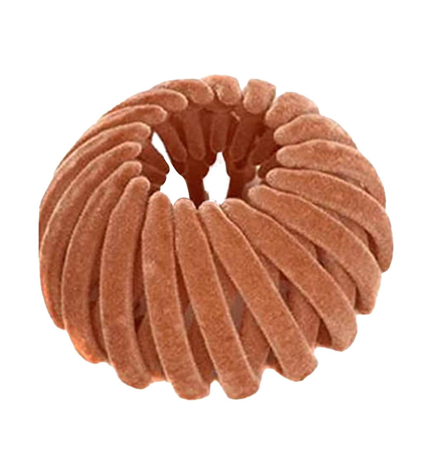 Birds Nest Hair Clip Flexible Non-slip Bird's Nest Magic Hair Clip Expandable Velvet Ponytail Holder Retractable Ponytail Holder Hairpin Buckles Hair Bun Maker Bun Clip Accessories Khaki - Buy Online on GoSupps.com