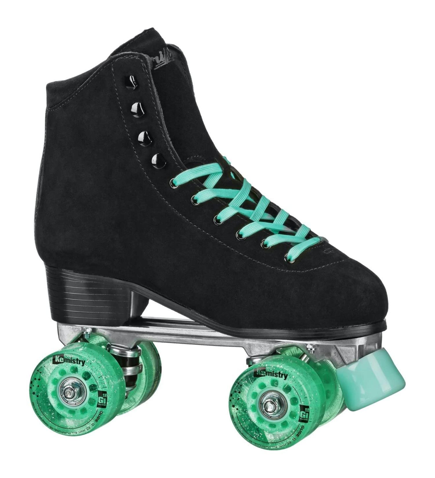 Roller Derby Elite Driftr Roller Skates Black/Mint 7 - High Performance Skates for Precision Maneuvering - Buy Online on GoSupps.com