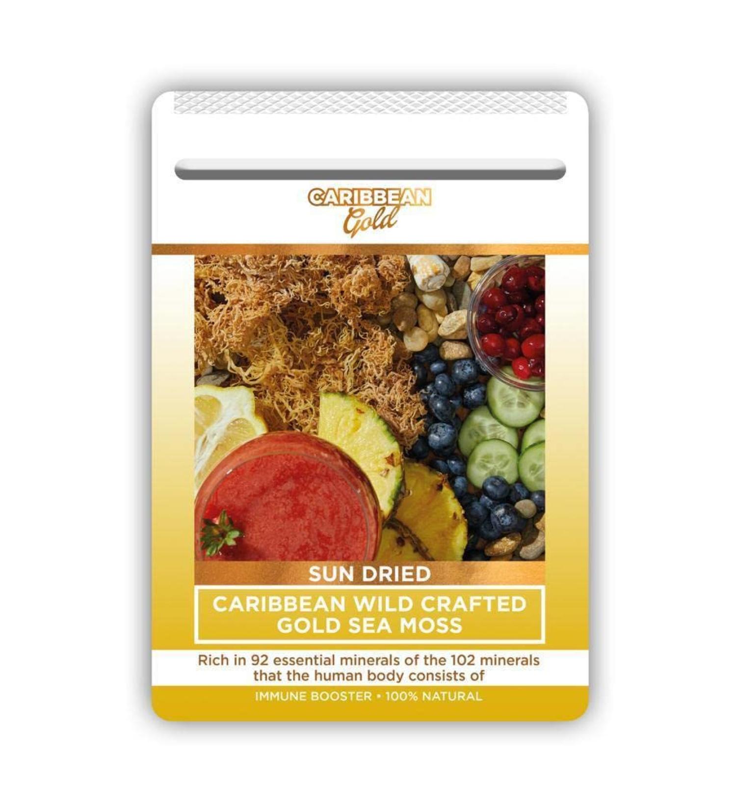 Caribbean Gold Sun Dried Wild Crafted Gold Sea Moss 50g and 100g (100g)