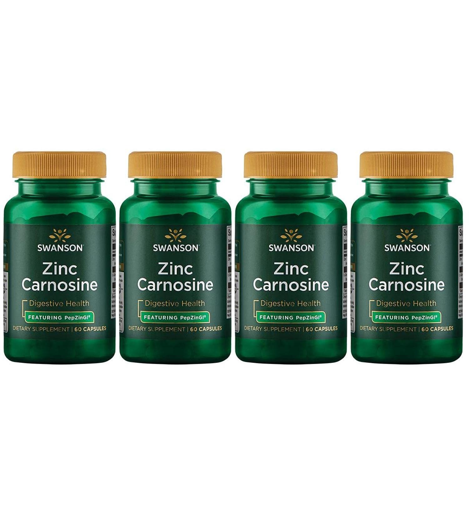 Swanson Zinc Carnosine (PepZin GI) 240 Capsules - Promotes Gastric Health & Digestive Support, Supports Stomach Microbial Balance - Buy Online on GoSupps.com