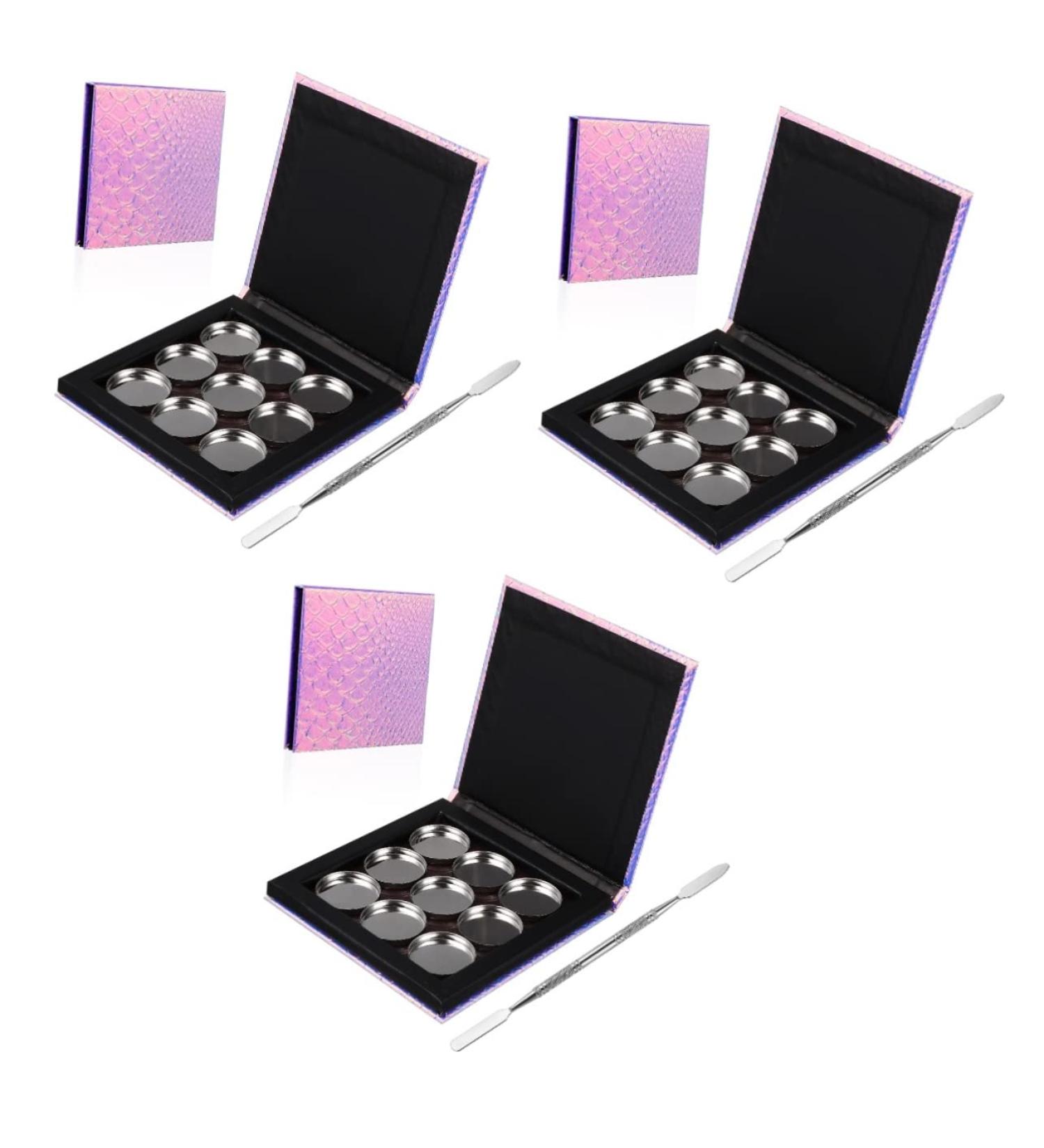 Buy 3 Sets Empty Makeup Tray - Blush Powder Lipstick & Eyeshadow Palette Kits | Travel-Friendly Makeup Storage - Buy Online on GoSupps.com