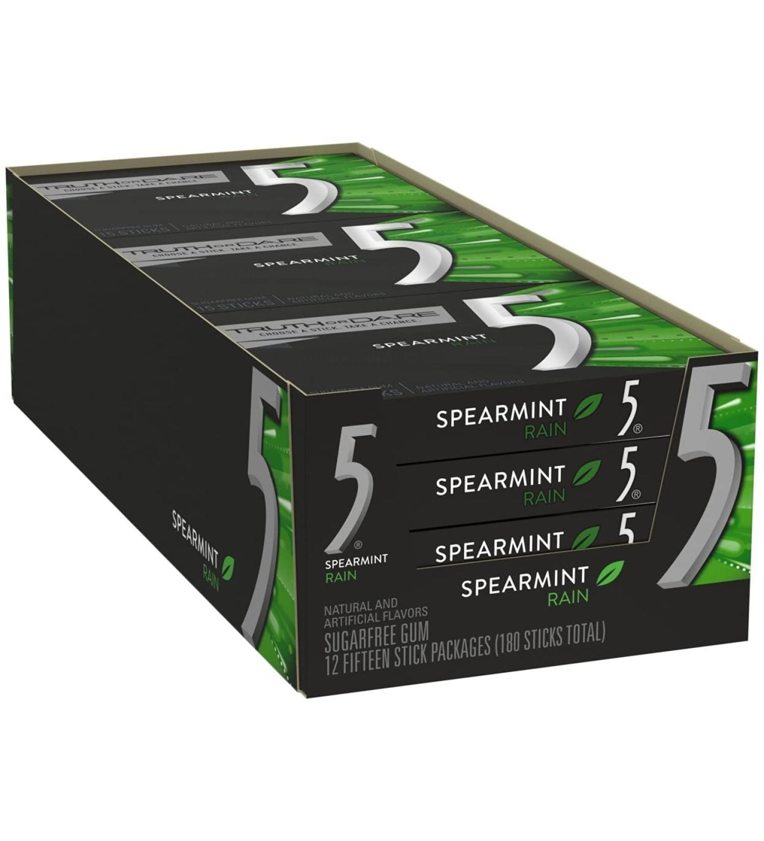 Wrigley's 5 Gum Spearmint Rain (15 ct 12 pk.) - Buy Online on GoSupps.com