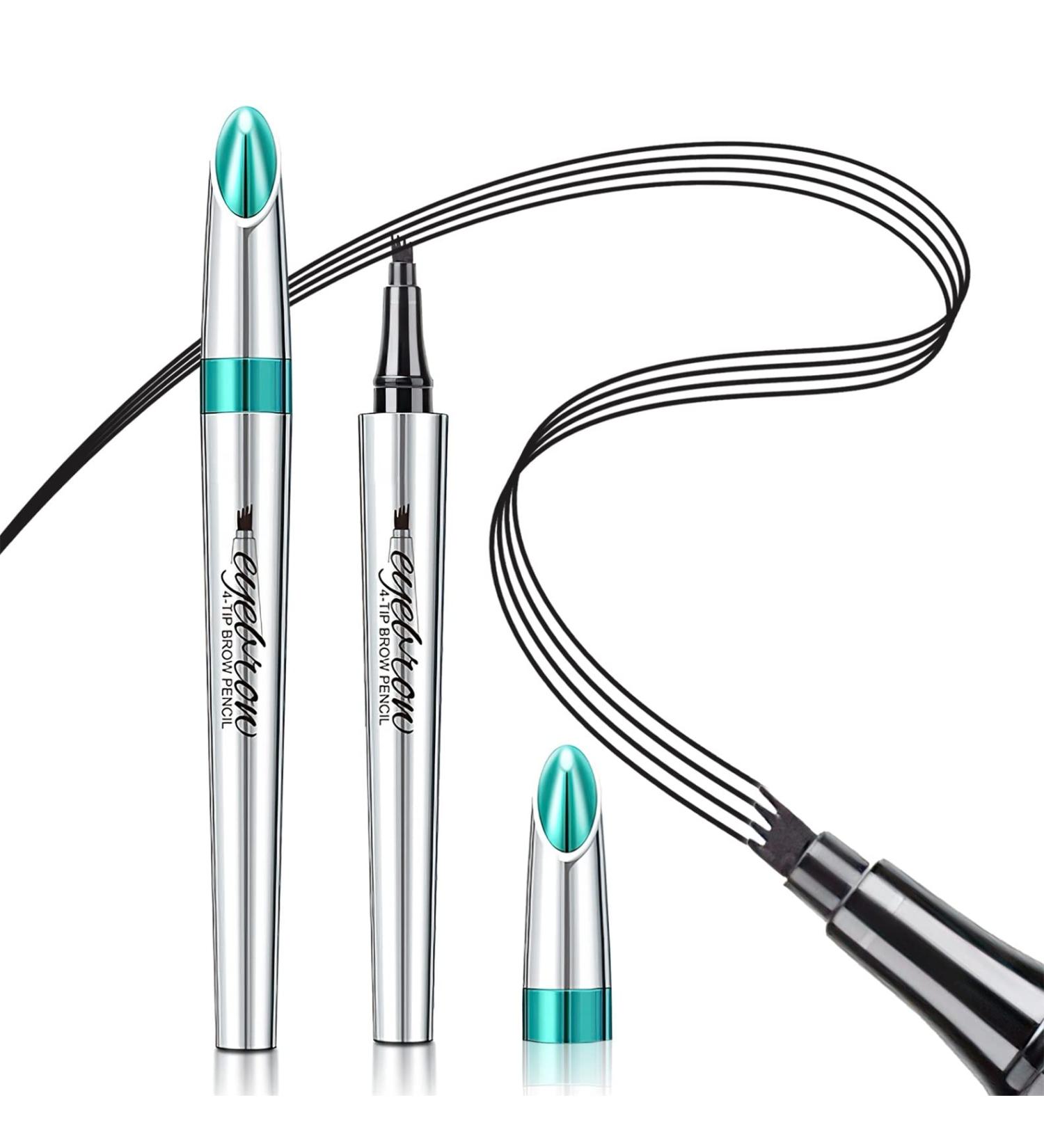 4 Point Brow Pen - Long-Lasting Waterproof Eyebrow Pencil for Natural Microblading Effect in Black - Buy Online on GoSupps.com