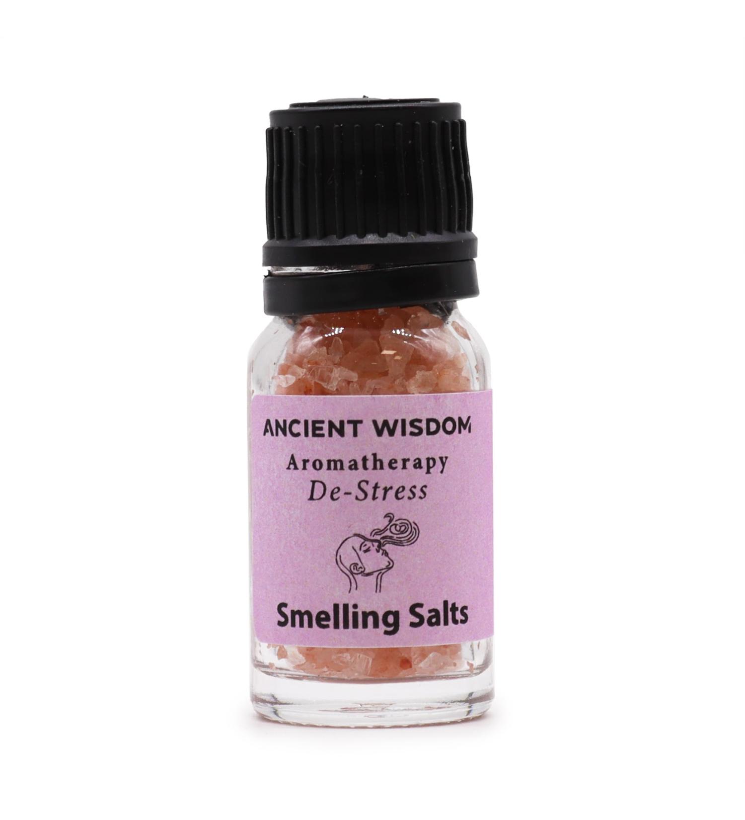 Ancient Wisdom De-Stress Aromatherapy Smelling Salt - Alleviate Tension Relaxation Blend with Frankincense Lavender Melissa and Orange - Buy Online on GoSupps.com