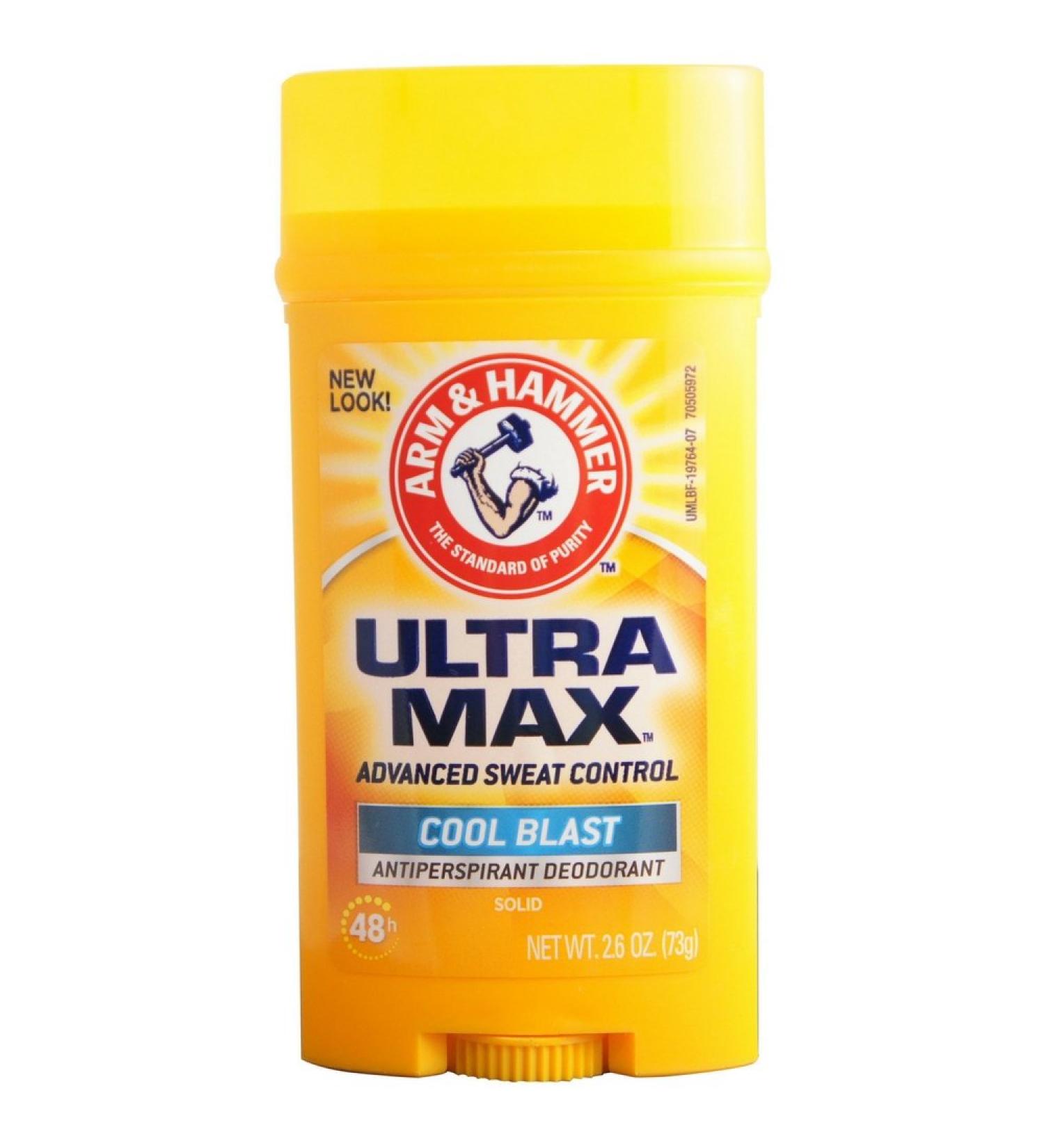 ARM & HAMMER ULTRAMAX Anti-Perspirant Deodorant Solid Cool Blast - 2.6 oz (Pack of 6)