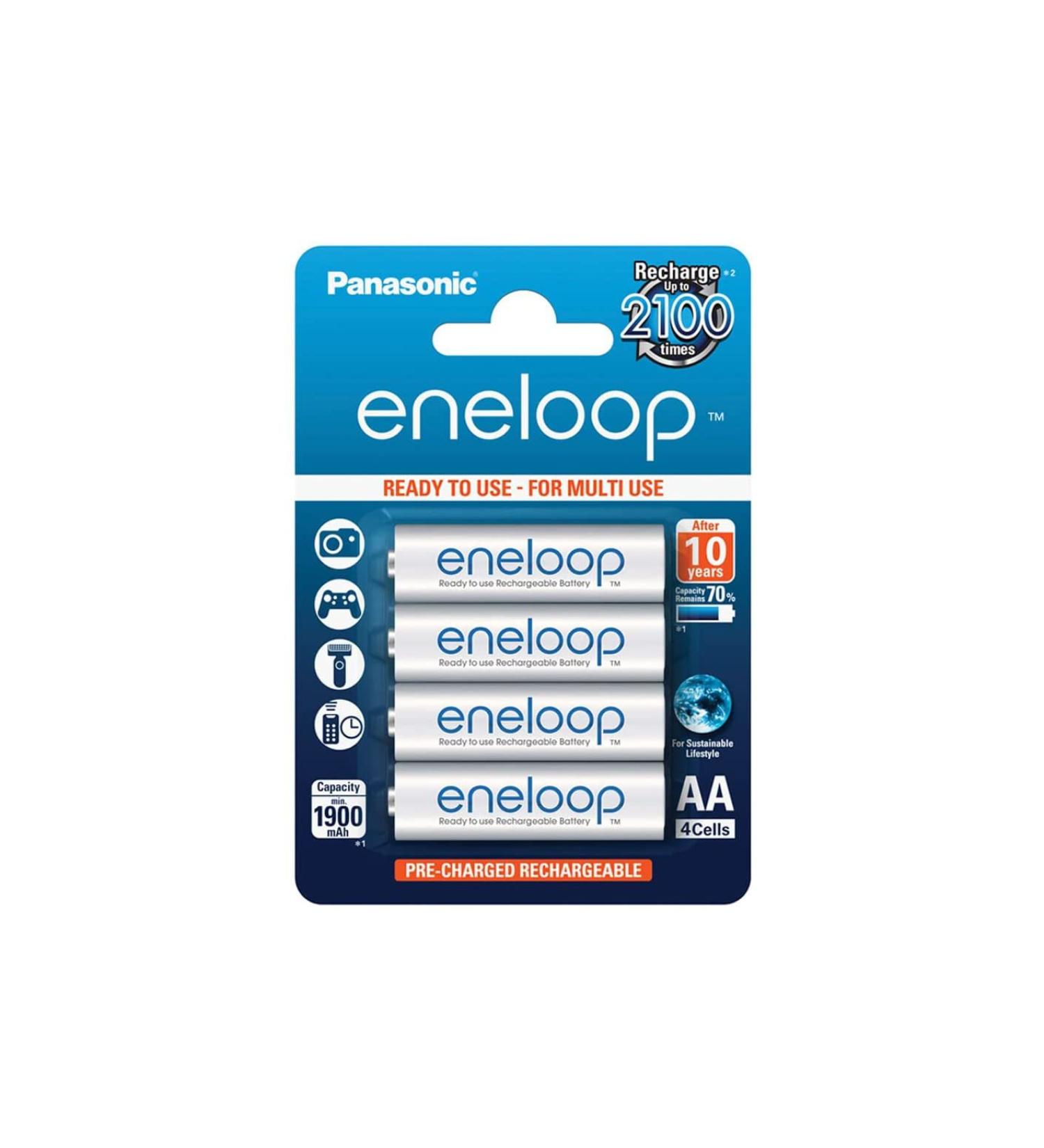 Buy Panasonic Eneloop AA 1900 mAh - Pack of 4 | Long-lasting Rechargeable Batteries for Global Shipping - Buy Online on GoSupps.com