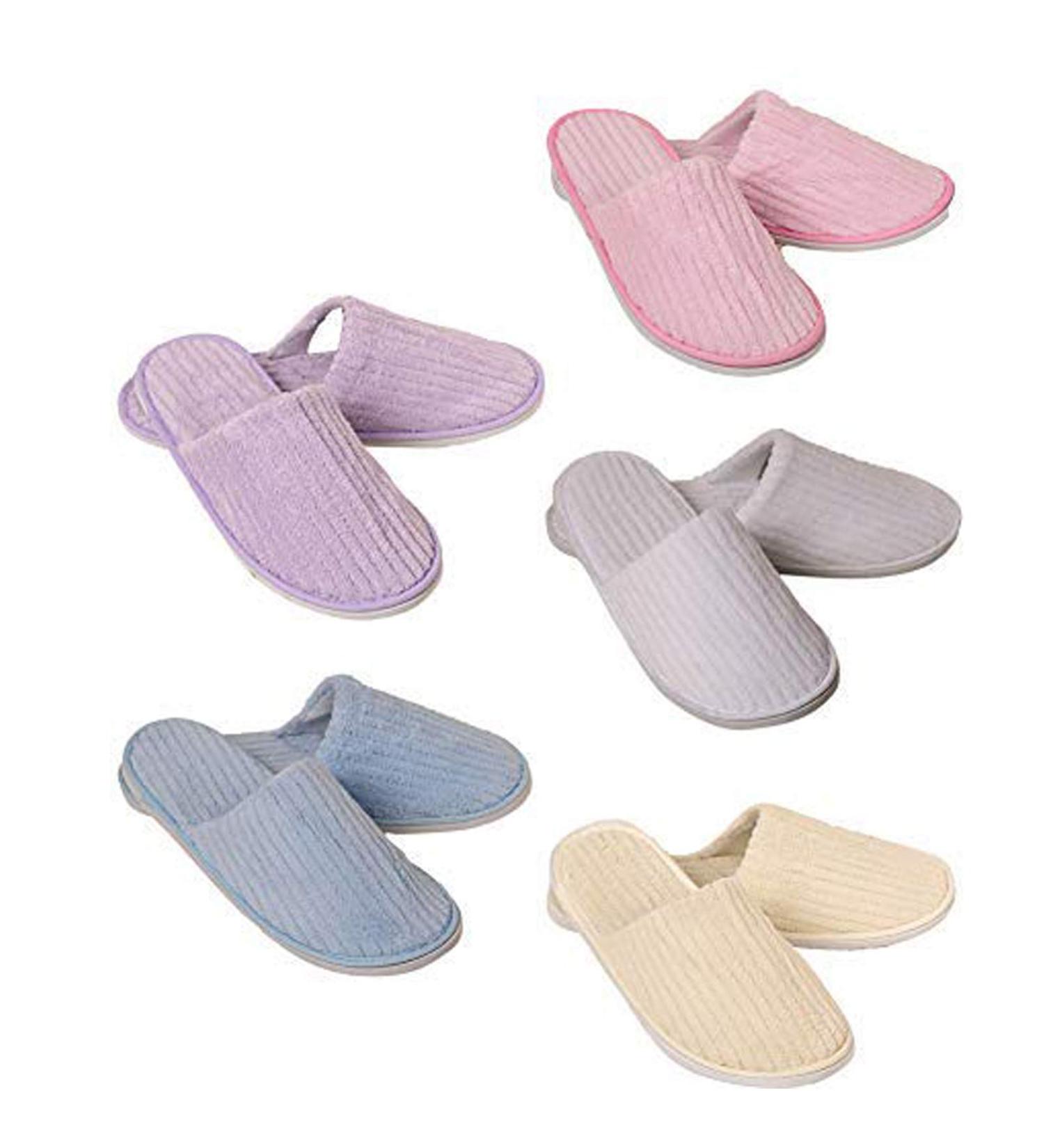 Buy 5 Pairs of Universal Disposable Hotel Slippers - High-Quality Anti-Slip Coral Fleece for Guests | Perfect for Parties & Events - Buy Online on GoSupps.com
