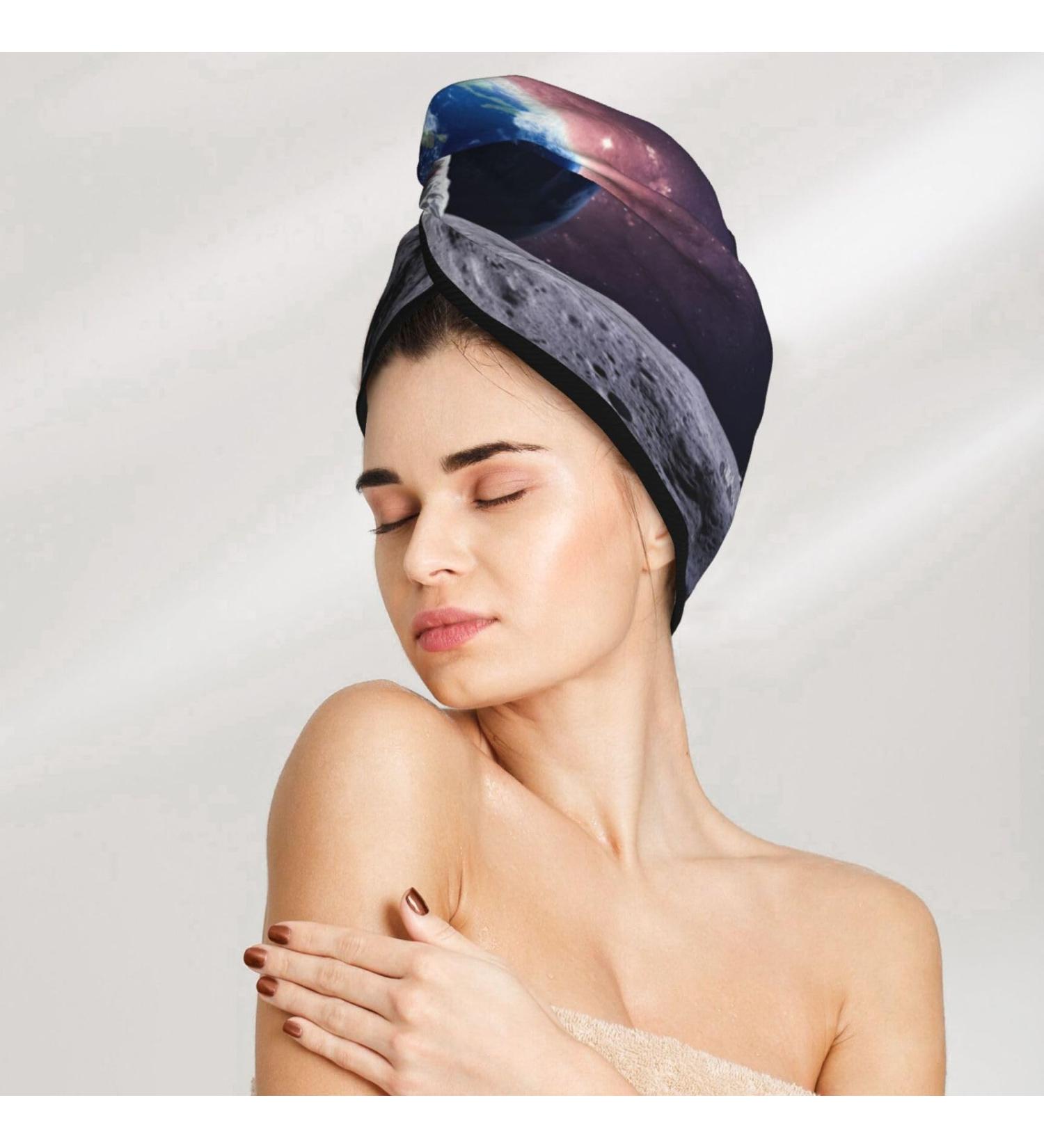 Super Absorbent Microfiber Hair Towel for Quick Drying | Turbans & Bonnets for Curly Thick Hair - Ideal for Women Girls & Kids - Buy Online on GoSupps.com
