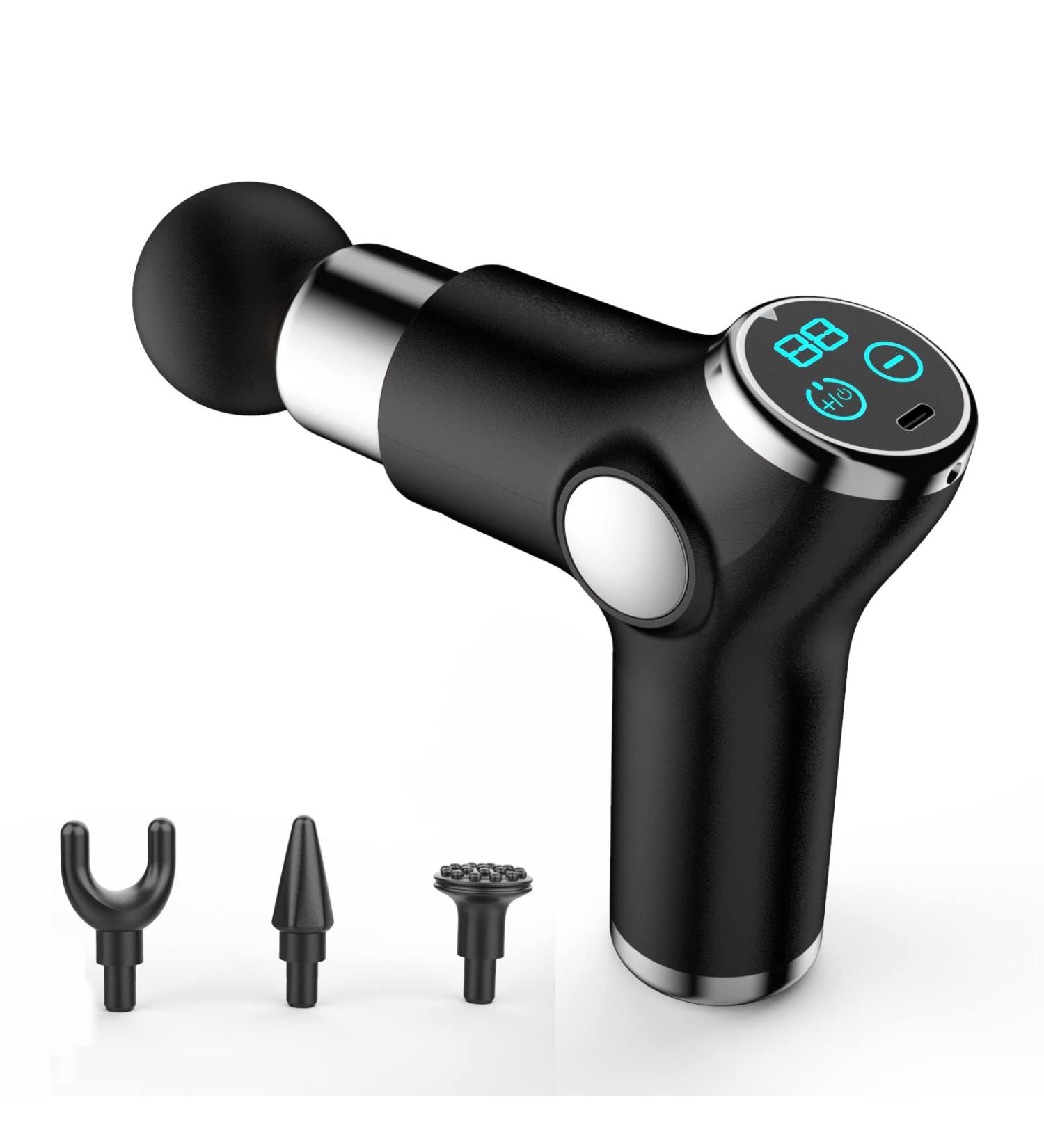 Layhou Deep Tissue Massage Gun for Neck Shoulder & Back 4 Heads 6 Speeds - Perfect Muscle Massager for Ultimate Relaxation - Buy Online on GoSupps.com