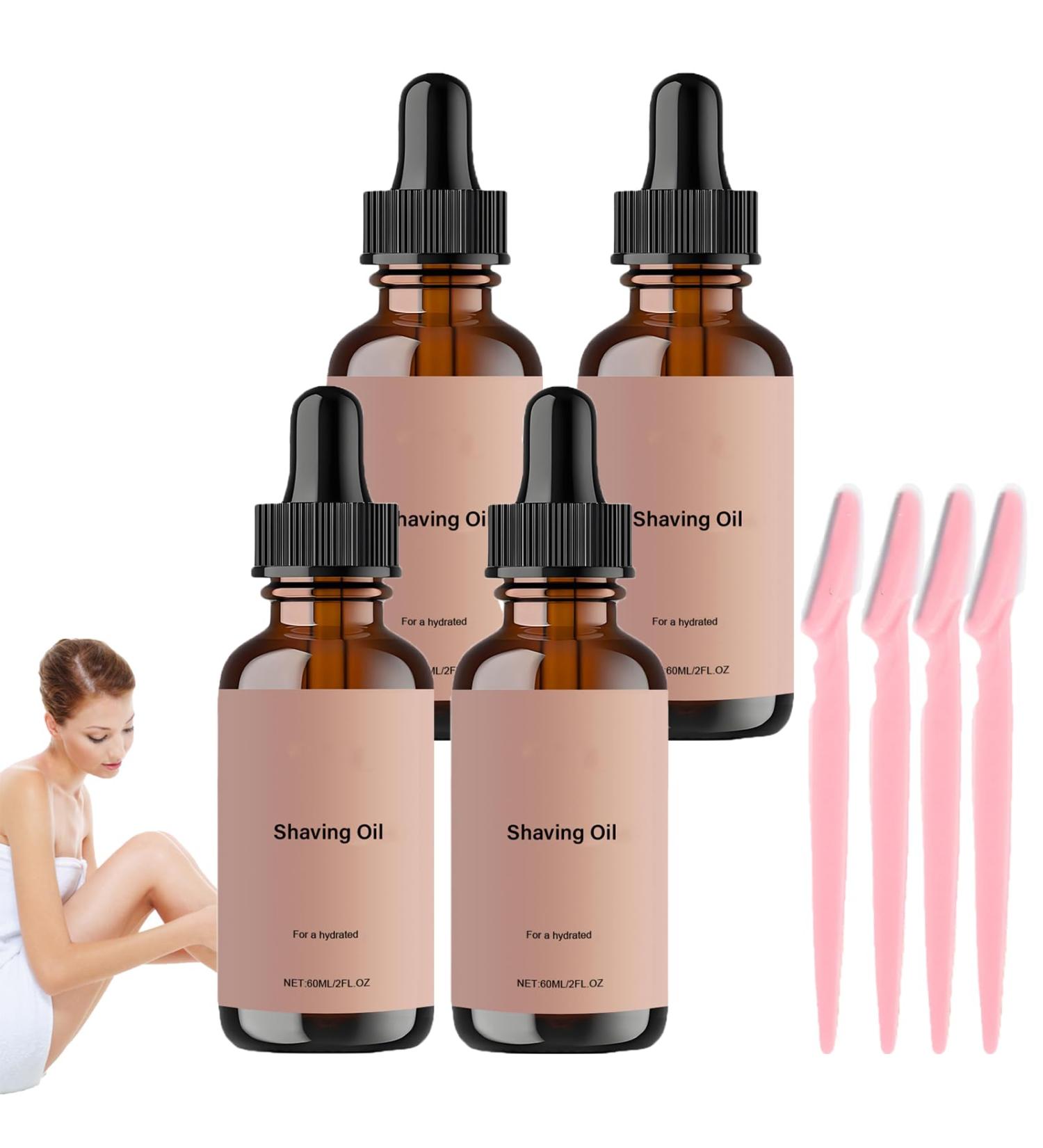  homomdy Dermaplaning Moisturizing Facial Shaving Oil Non-Irritation Facial Shaving Oil for Women Reduces Ingrown Hairs and Dryness Moisturizes for Soothing Skin (4pcs) - Buy Online on GoSupps.com