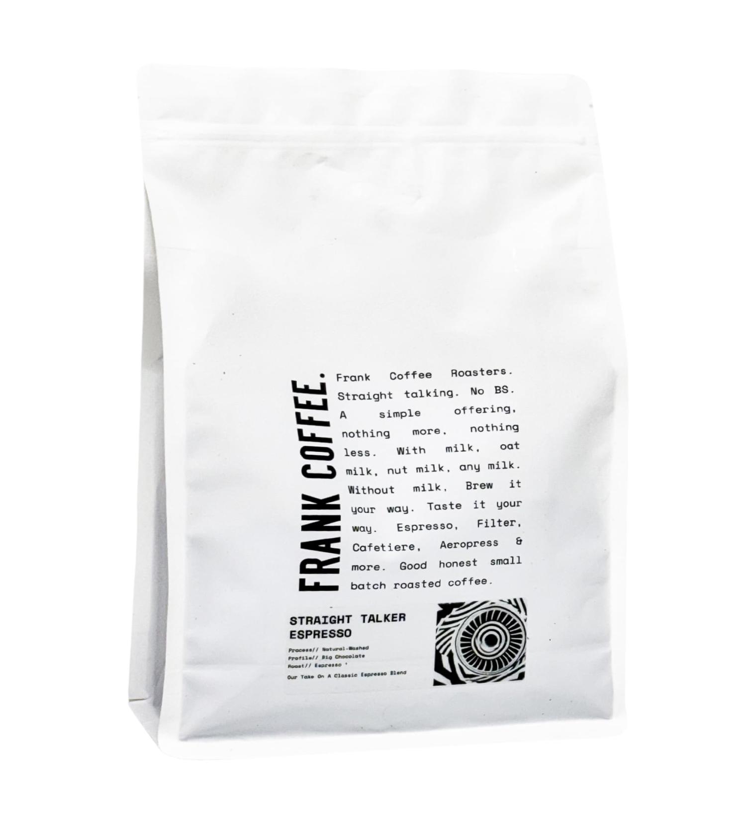 Frank Coffee Roasters | Straight Talker Blend 1kg Coffee Beans | Freshly Roasted in Suffolk | 100% Arabica Medium Roast Espresso | Speciality Whole Coffee Beans Straight Talker Blend 1 kg (Pack of 1) - Buy Online on GoSupps.com