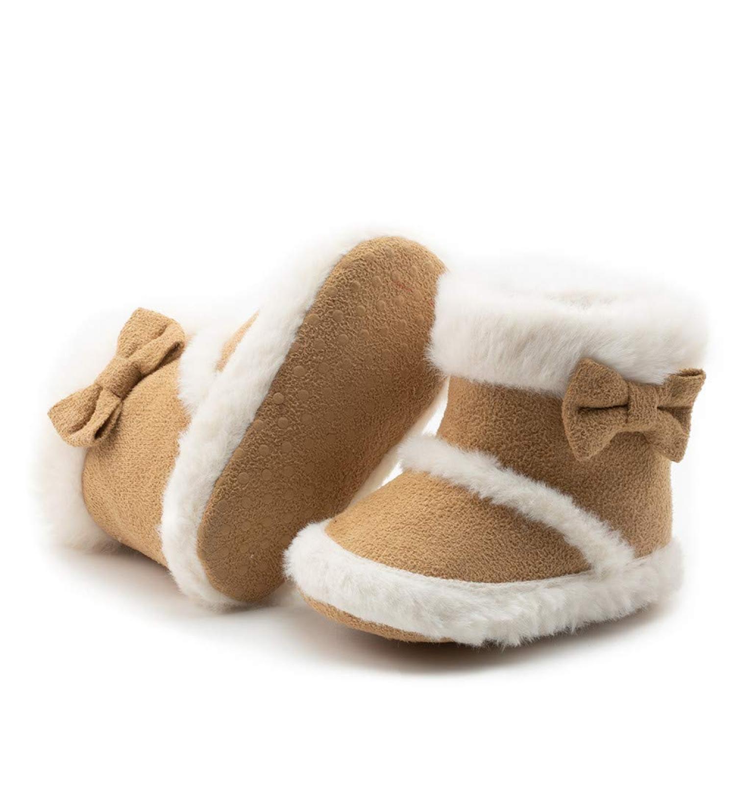 Sonsage Infant Baby Snow Boots - Soft Anti-Skid Sole Ankle Booties, 0-6 Months, Yellow - Buy Online on GoSupps.com