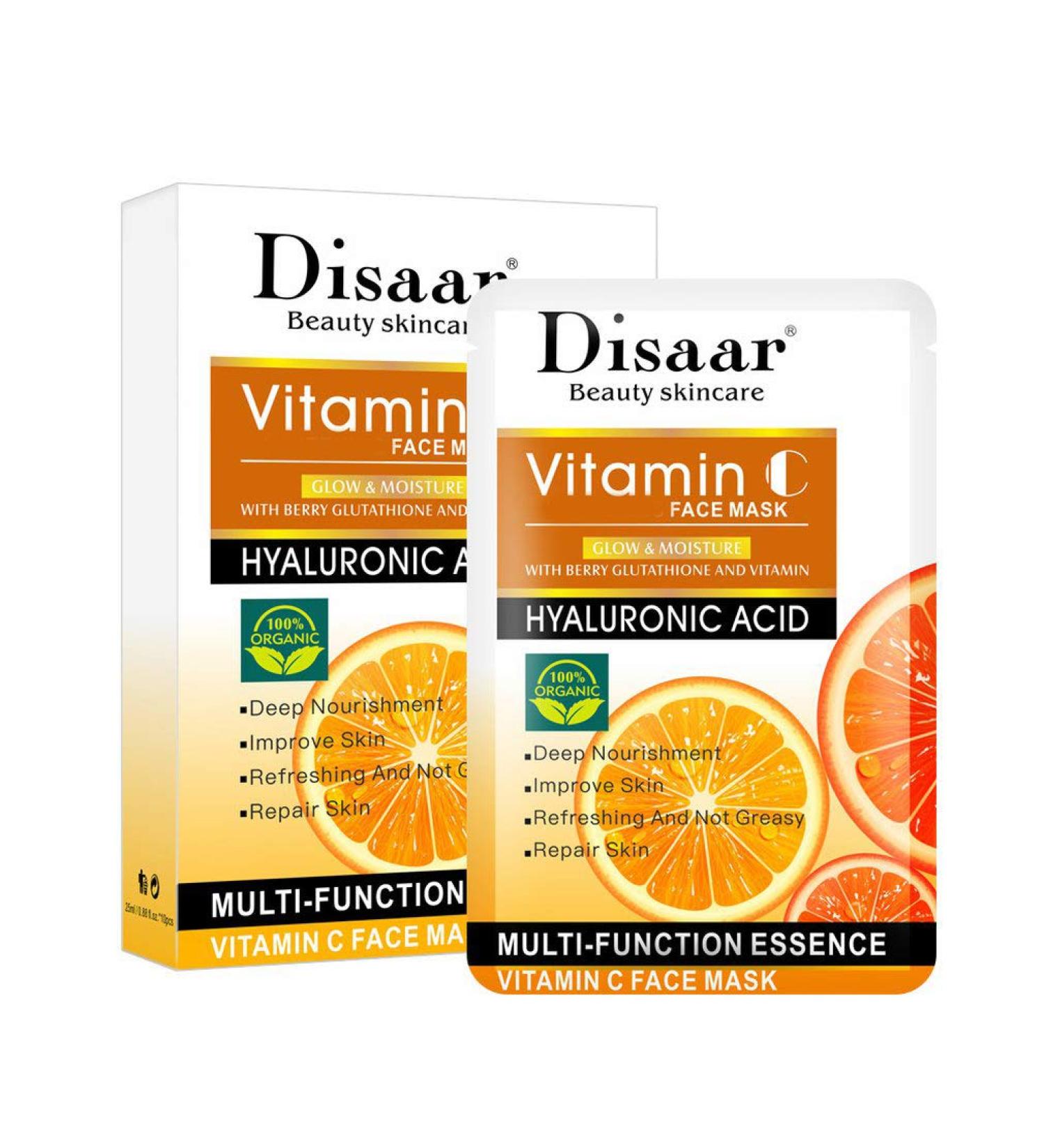 Buy Hyaluronic Acid Face Masks - Anti-Aging Vitamin C Essence (10PCS) - International Shipping Available - Buy Online on GoSupps.com