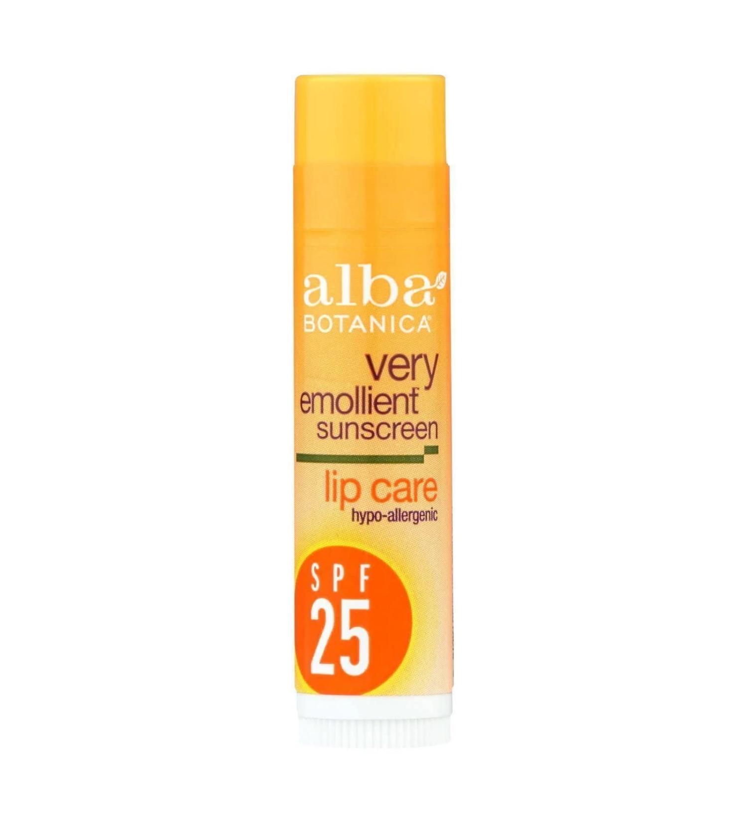 Alba Botanica Lip Care SPF 25 - Nourishing Lip Balm for Sun Protection | 0.15 Ounce - Buy Online on GoSupps.com