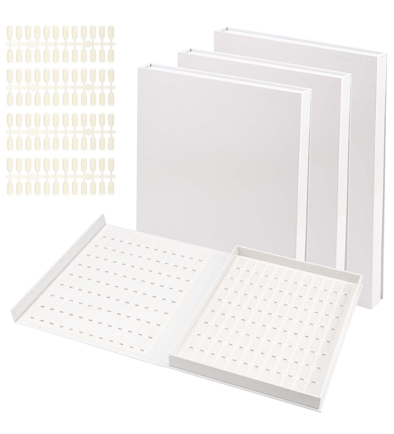 TAICHEUT Nail Display Book - 4 Pack, 216 Colors, 480 Gel Nail Tips - Perfect for Nail Salon and Practice Sample - Buy Online on GoSupps.com