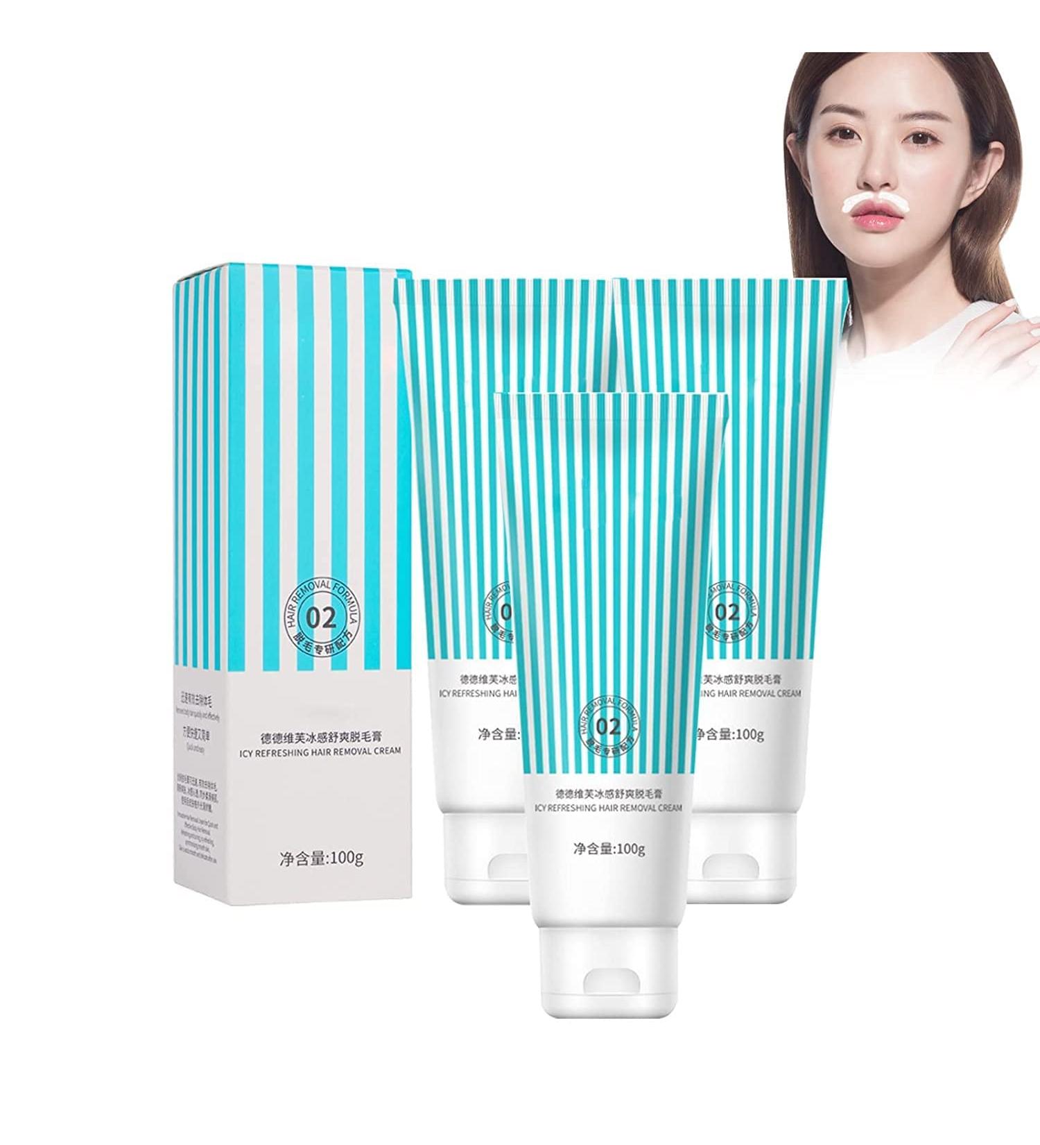 Skinetic Peach Fuzz Hair Removal Cream - 100g Gentle Face Hair Remover for Women | Mustache & Lip Hair Solution (3 Pieces) - Buy Online on GoSupps.com