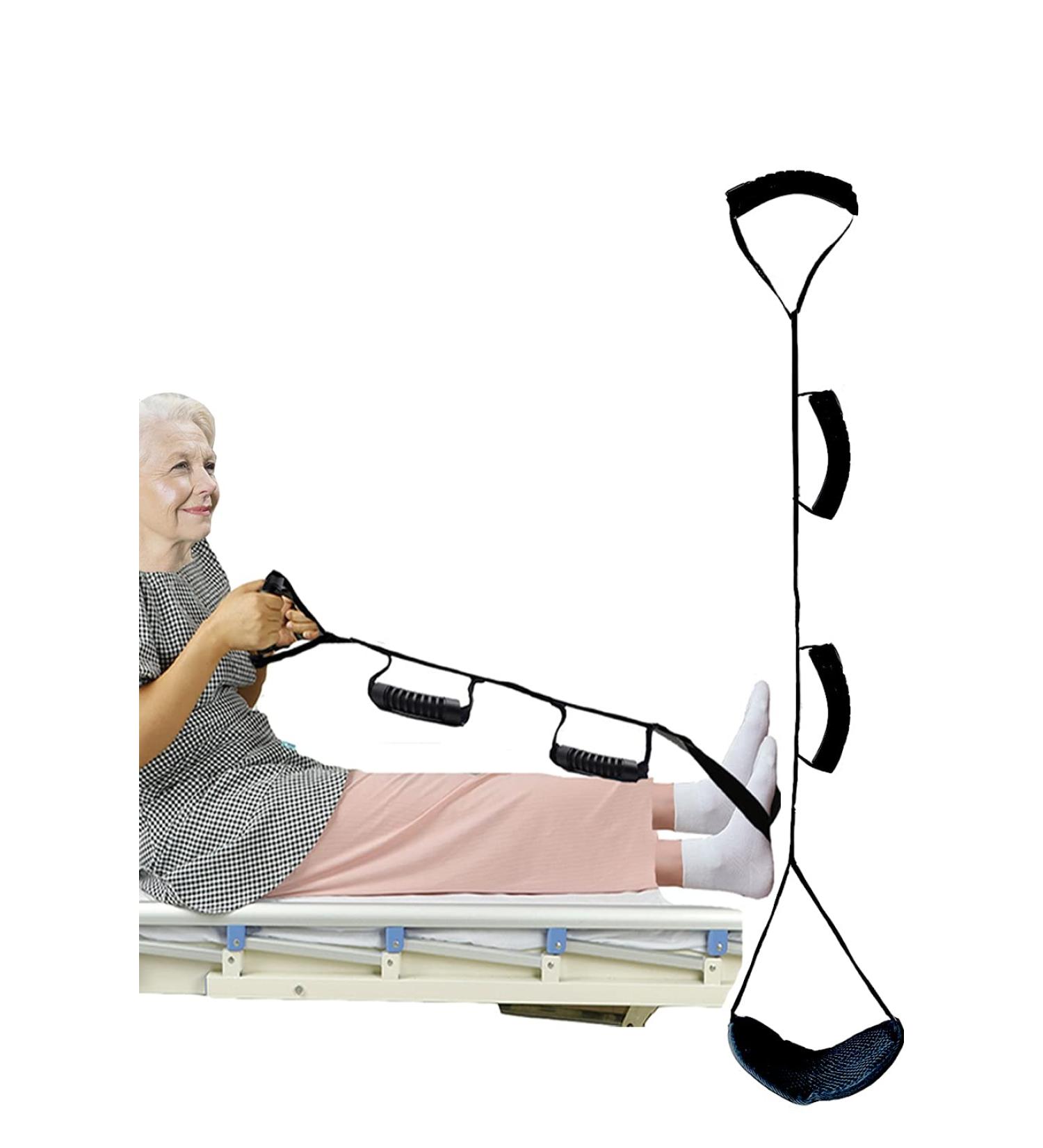 Healthman Leg Lifter Strap Multi-Loop Style - with Hand Grips & Soft Foot Pad for Adult Senior Elderly Handicap Disability & Pediatrics - Mobility Aid (Hard Hand Grip) - Buy Online on GoSupps.com