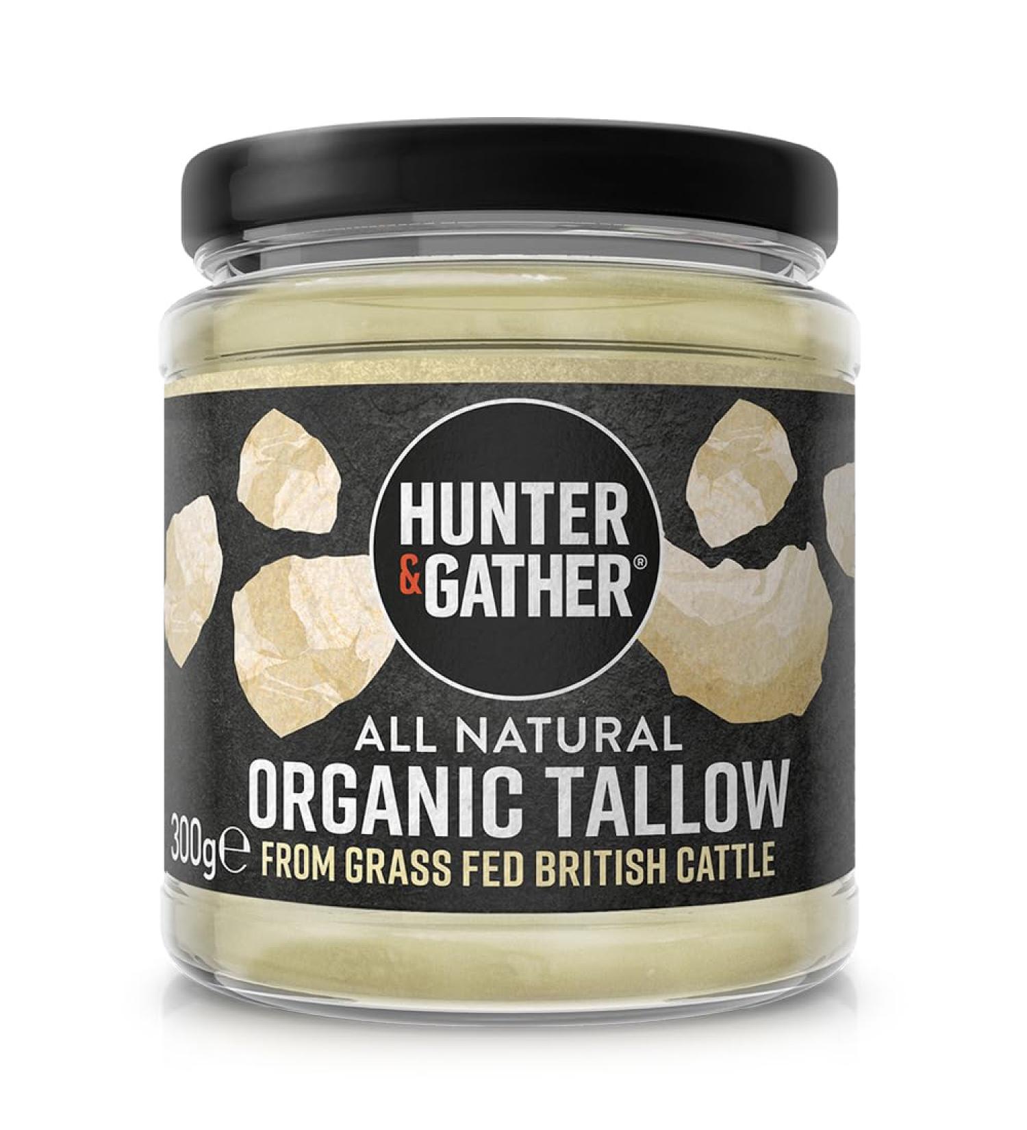 Organic Grass Fed British Beef Tallow 300g | Hunter & Gather | Gluten-Free, Seed Oil-Free | Keto, Paleo | 100% Pure Ancestral Nutrition - Buy Online on GoSupps.com
