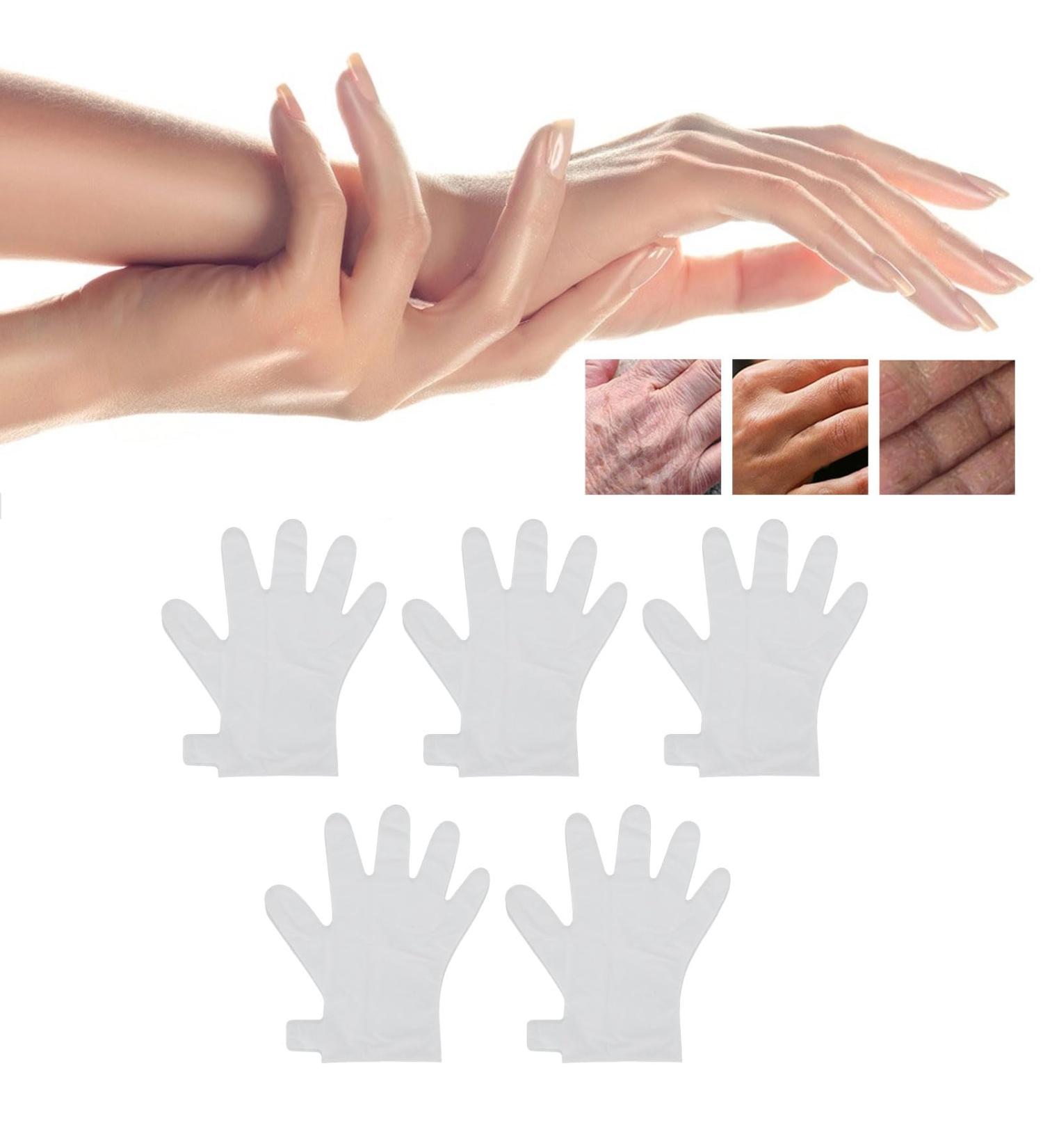 5 Pairs Moisturizing Hand Mask Gloves Effective Exfoliation Smoother Skin Hand Peel Mask Hand Spa Mask for Dry Hands for Home Beauty Salon Repair Rough Skin - Buy Online on GoSupps.com