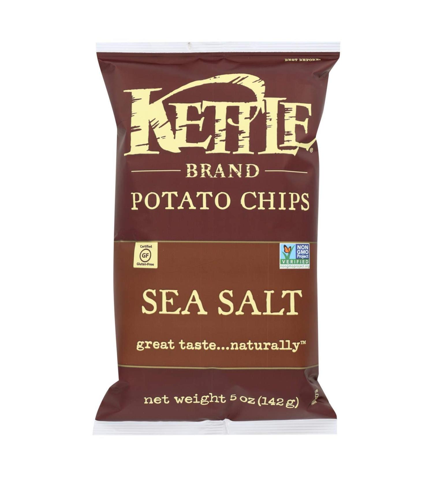 Organic Kettle Cooked Potato Chips - Salt & Fresh Ground Pepper 5 oz | Kettle Foods - Buy Online on GoSupps.com