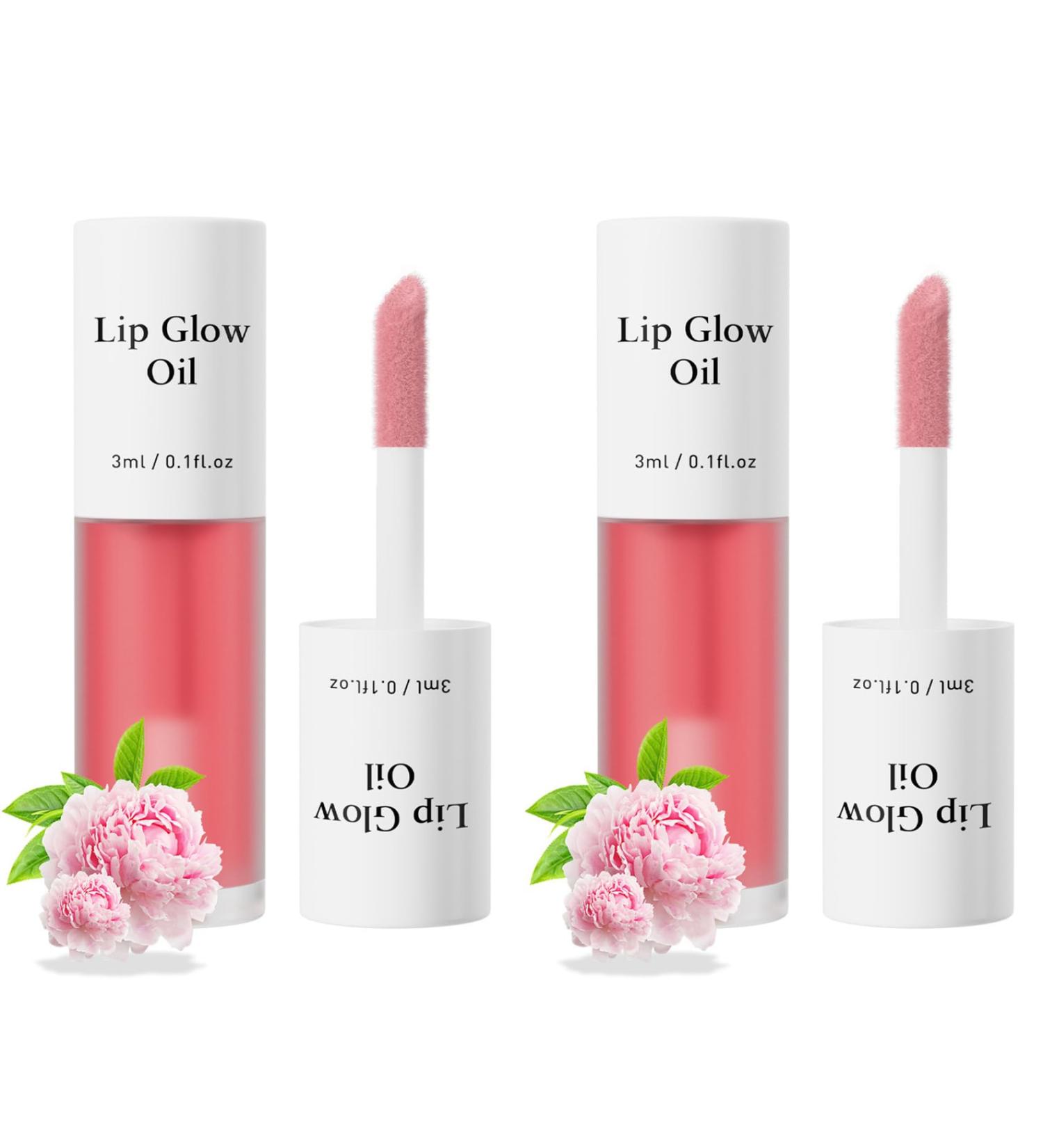 2 Seasonal Fruit Flavored Lip Oils - Delivers A Lustrous Sheen with Continuous Nourishing Care Peony One Size One Size Peony - Buy Online on GoSupps.com