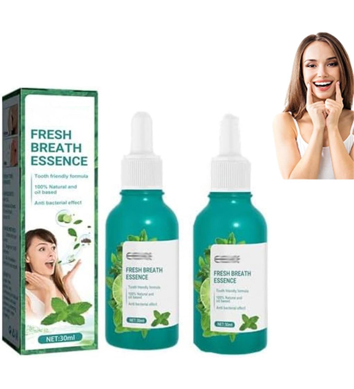 Essence for Fresh Breath - Portable Peppermint Mouthwash Drops Remove Bad Odors 2 Pieces - Buy Online on GoSupps.com