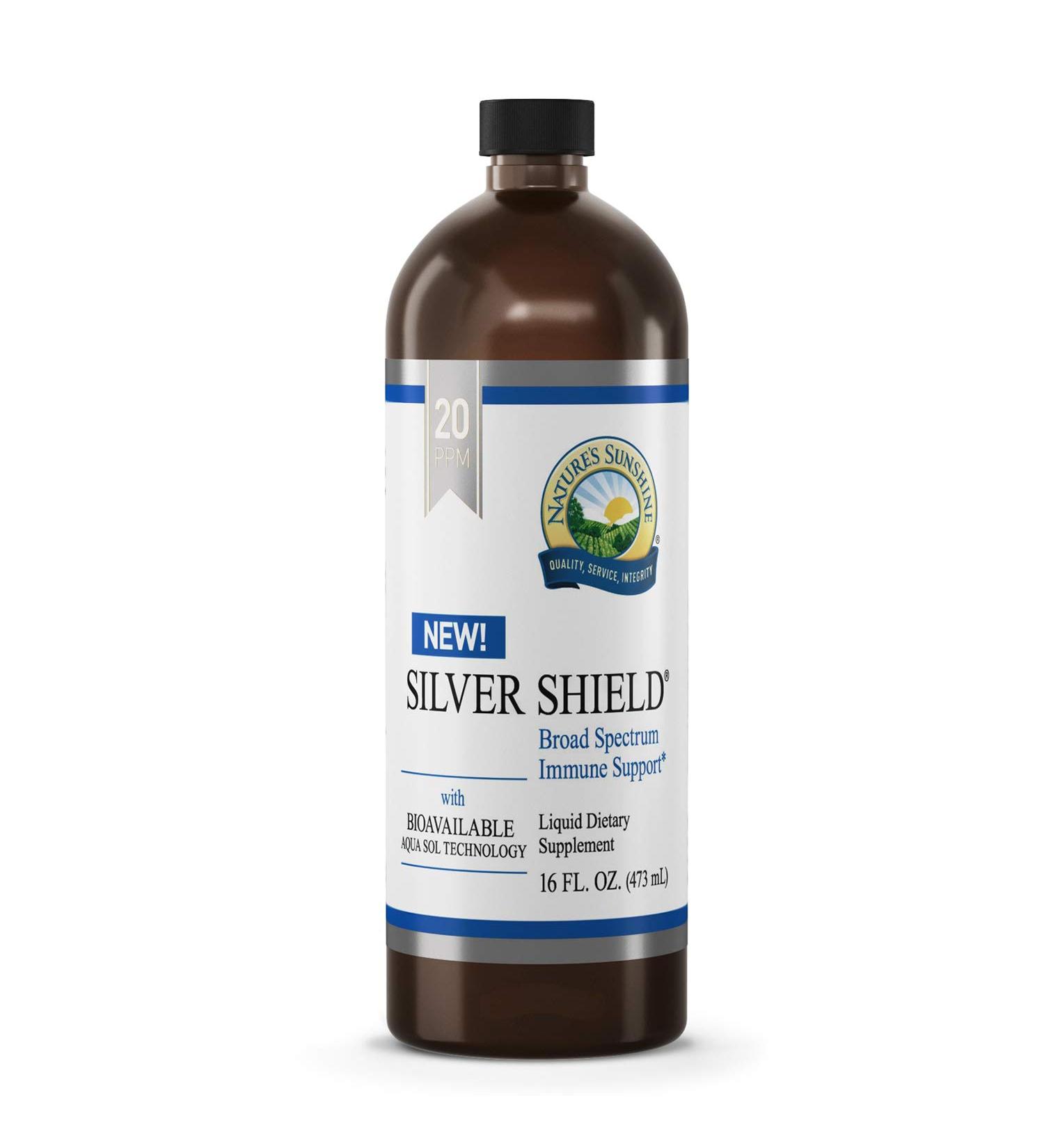 Nature's Sunshine Silver Shield Liquid 16oz - Immune Support Supplement - Buy Online on GoSupps.com