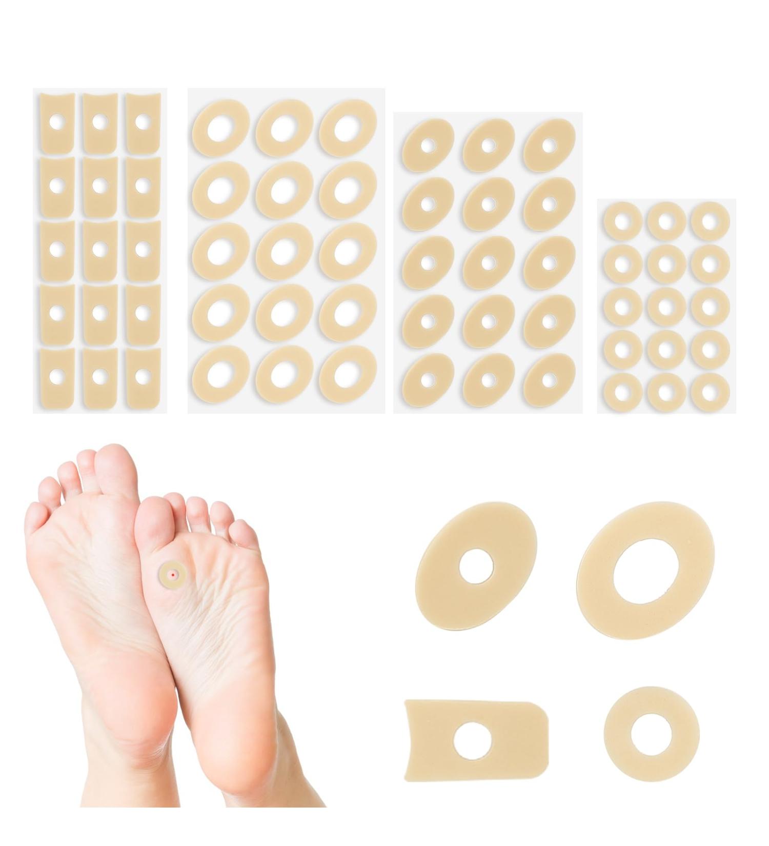 Buy Giantree Chicken Paving - 60 Soft Latex Foam Corn Patches for Foot & Heel Pain Relief - Anti-Friction Bladder Pillow Rings - Buy Online on GoSupps.com