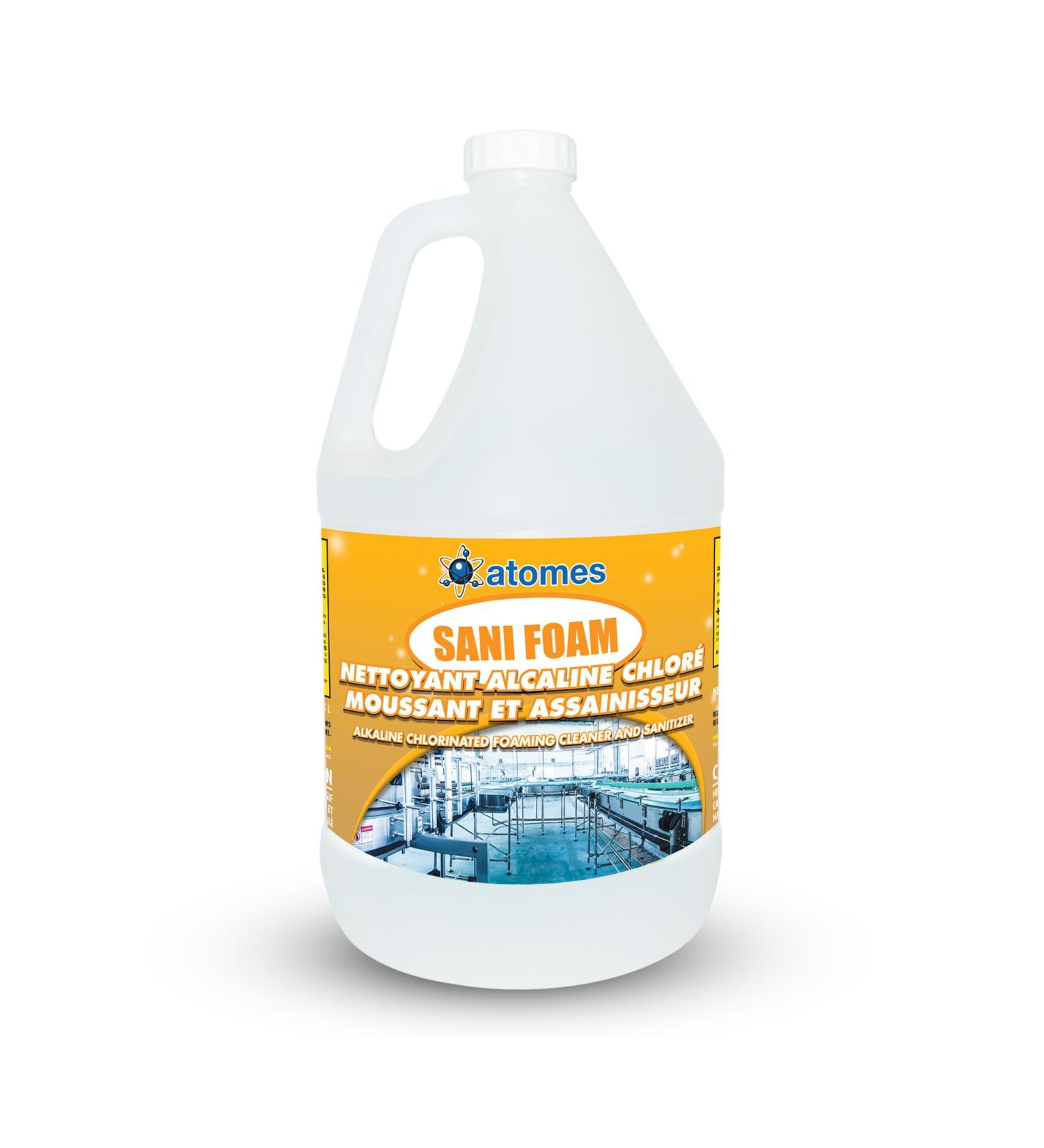 Sani Foam | Alkaline Chlorinated Cleaner and Sanitizer | Professional Grade | Eco-friendly | 3.78 Litres