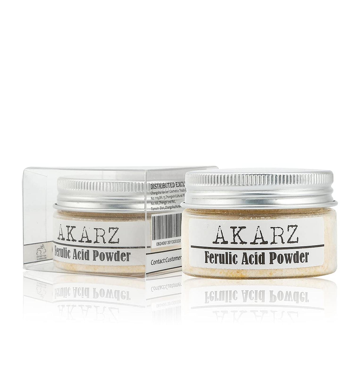 AKARZ Ferulic Acid Pure Powder 30G Nature or Skin Serum Cosmetic Grade Supplements Powerful Super Natural Anti-oxidants - Deliver Perfect DIY for Healthy Skin! 1.06 Ounce (Pack of 1) - Buy Online on GoSupps.com