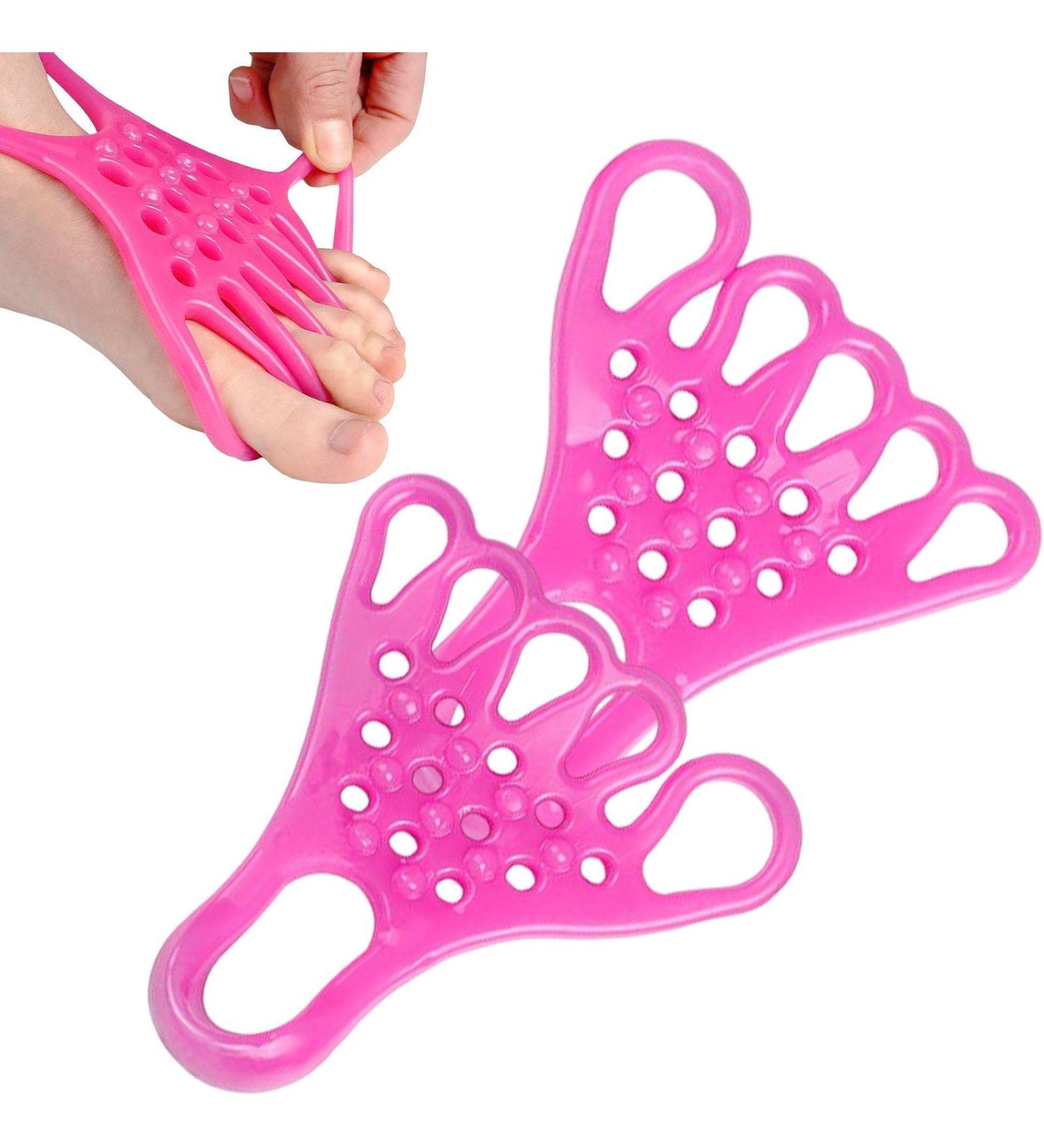 High Elasticity Toe Stretcher for Bunions Correction - 1 Pair Toe Spacers with Bump Massage Points for Women Men (Pink) - Buy Online on GoSupps.com