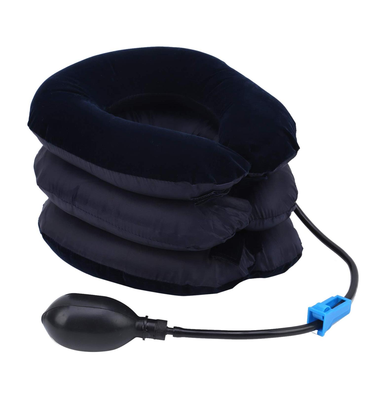 Shop Portable Neck Traction Device for Support - Ideal for Home & Office | Dark Blue - Buy Online on GoSupps.com