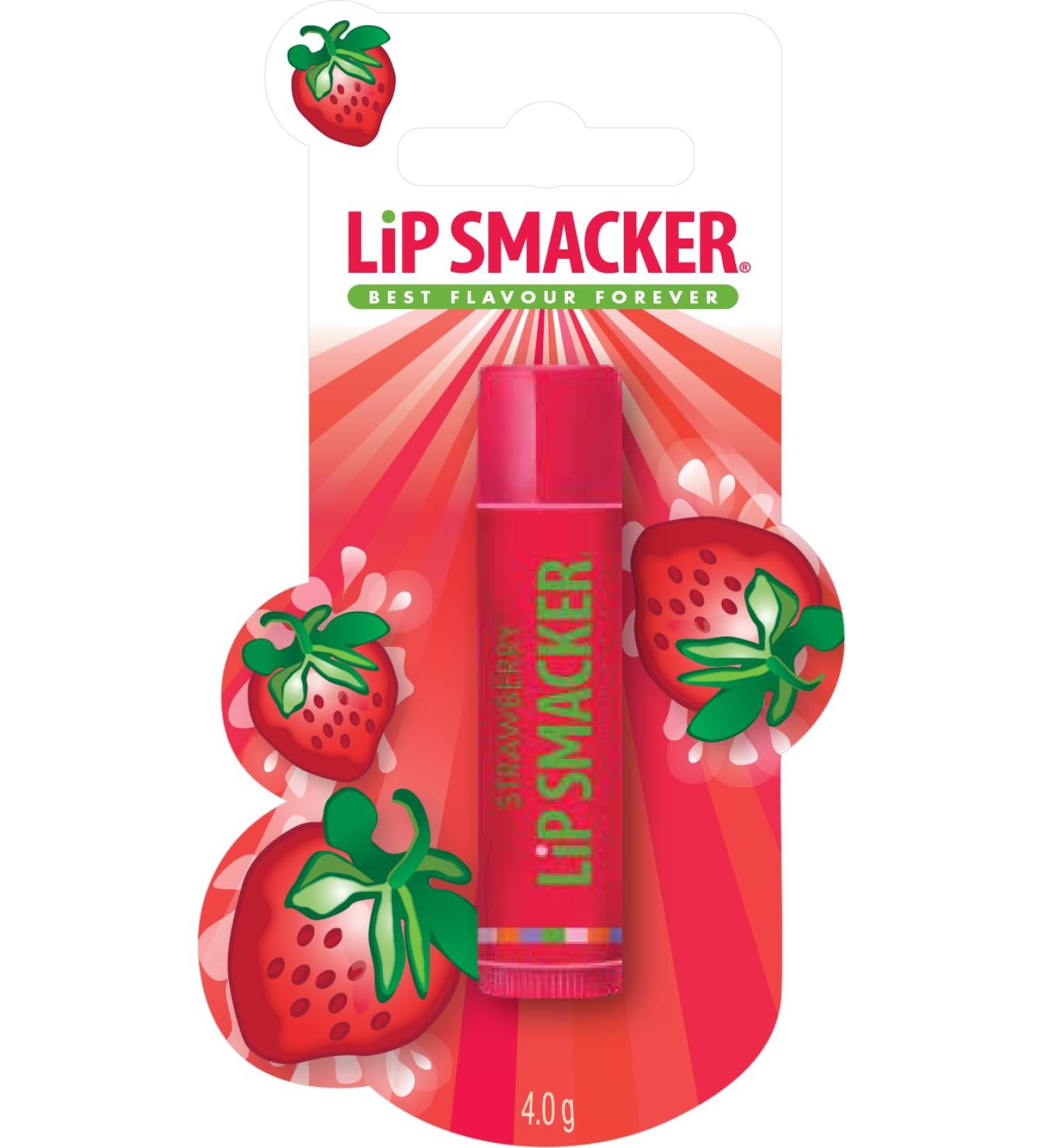 Lip Smacker Strawberry Single Blister Safe and Colorless Kids Lip Balm for a Natural Finish Strawberry Flavor - Buy Online on GoSupps.com