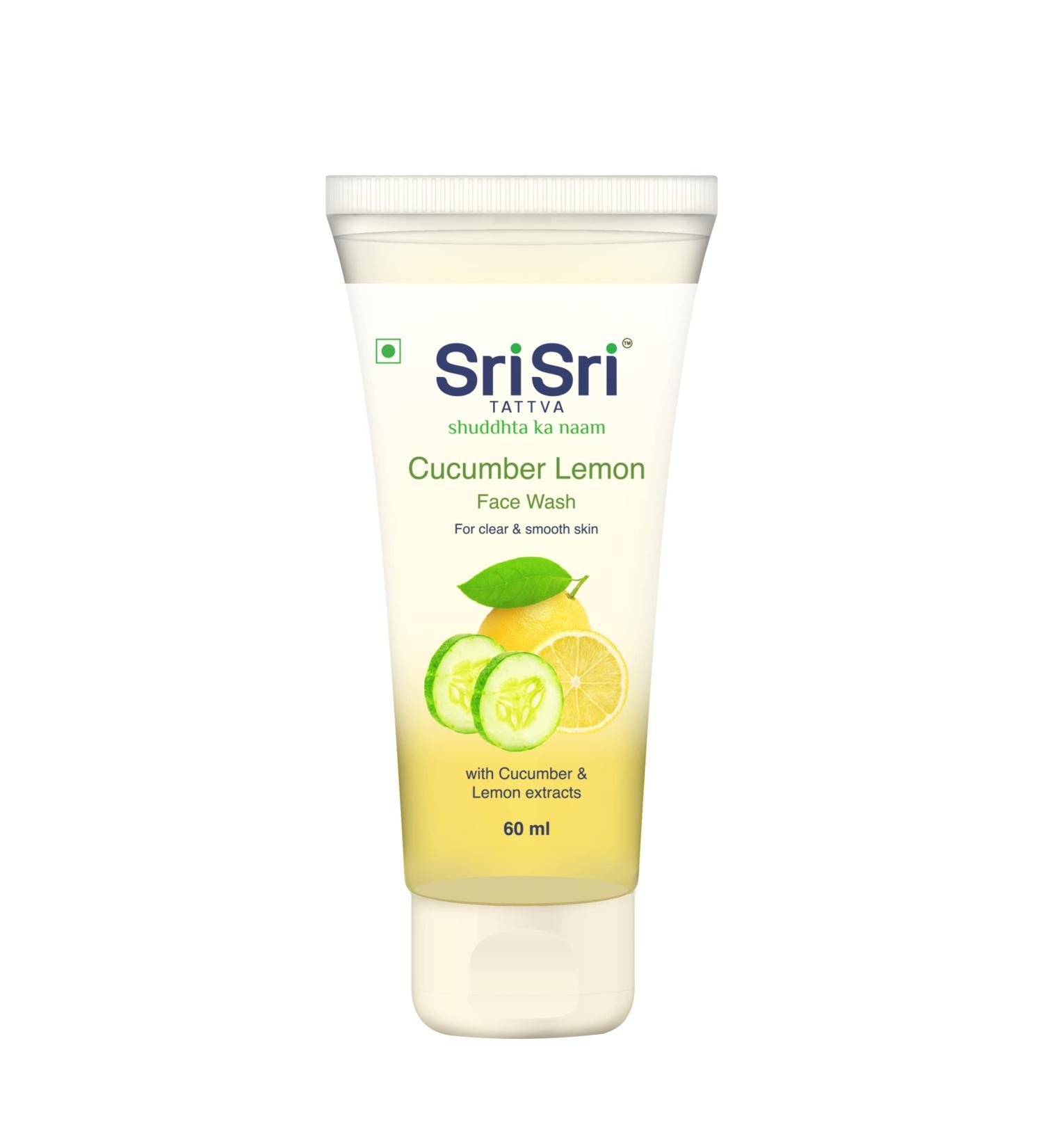 Sri Sri Ayurveda Cucumber Face Wash 60ml | Refreshing Natural Skincare for All Skin Types - Shop Internationally - Buy Online on GoSupps.com