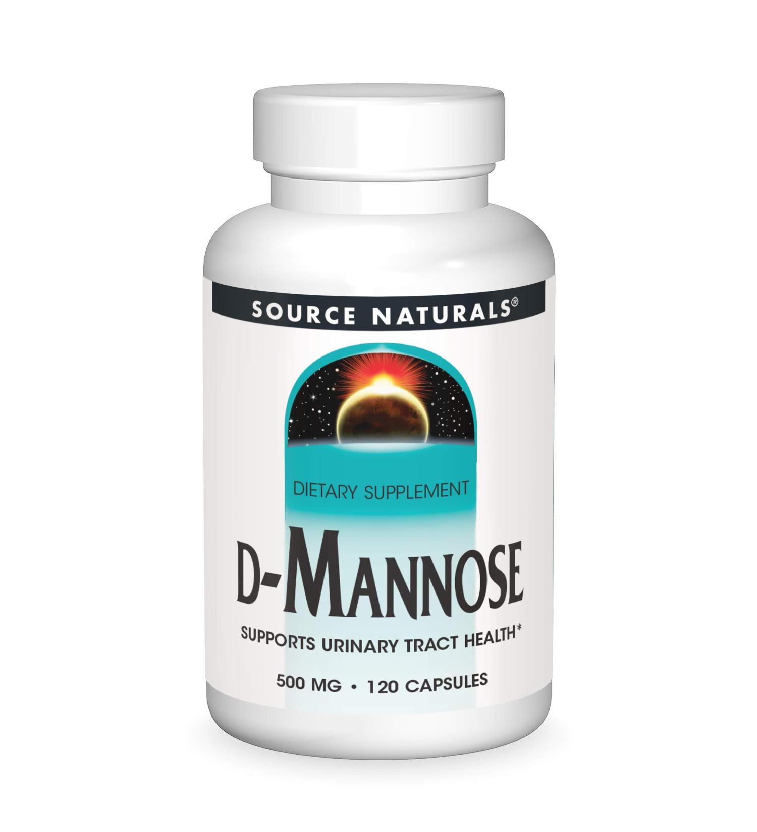 Source Naturals D-Mannose 500 mg - 120 Capsules for Urinary Health - Buy Online on GoSupps.com