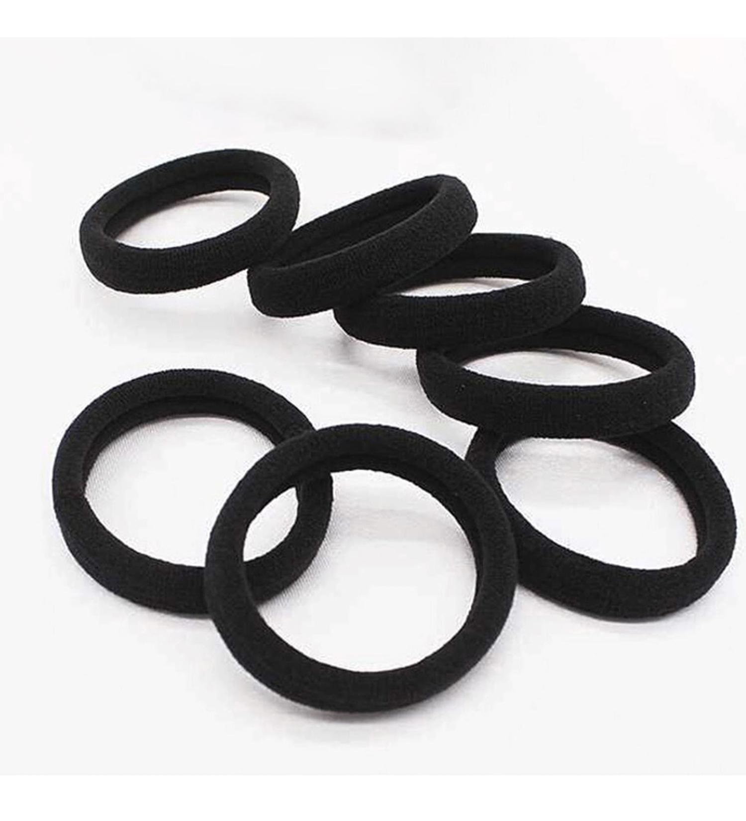 20 Pieces Black Soft Hair Ties No Damage women's Hair Clips Strong Elastic Ponytail Clips Hair Accessories Suitable for men and women with heavy hair