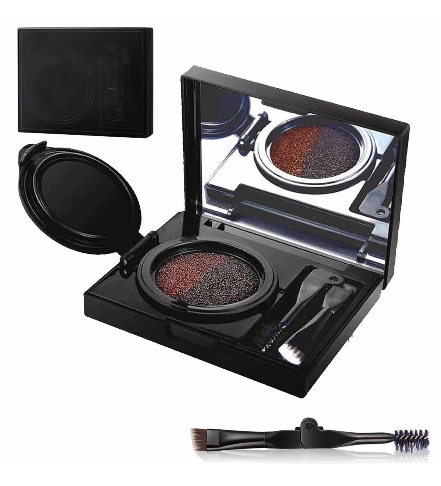 Eyebrow paste and eyeliner with stamp 2 in 1 waterresistant powder and cream Doublesided brush New eyebrow color Brown - Buy Online on GoSupps.com