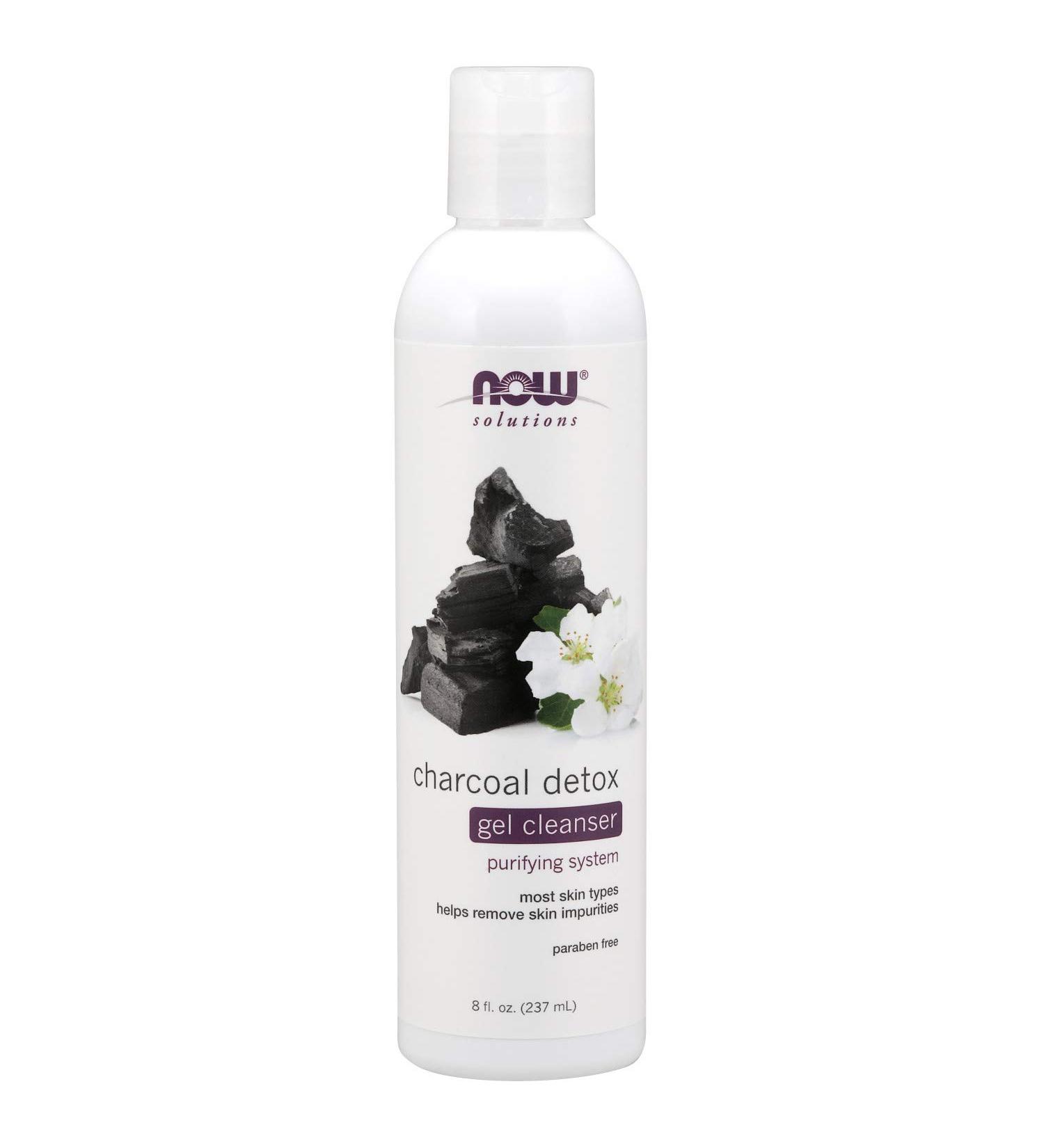 Now Foods Charcoal Detox Gel Cleanser - 8 fl oz | Deep Cleansing & Purifying - Buy Online on GoSupps.com