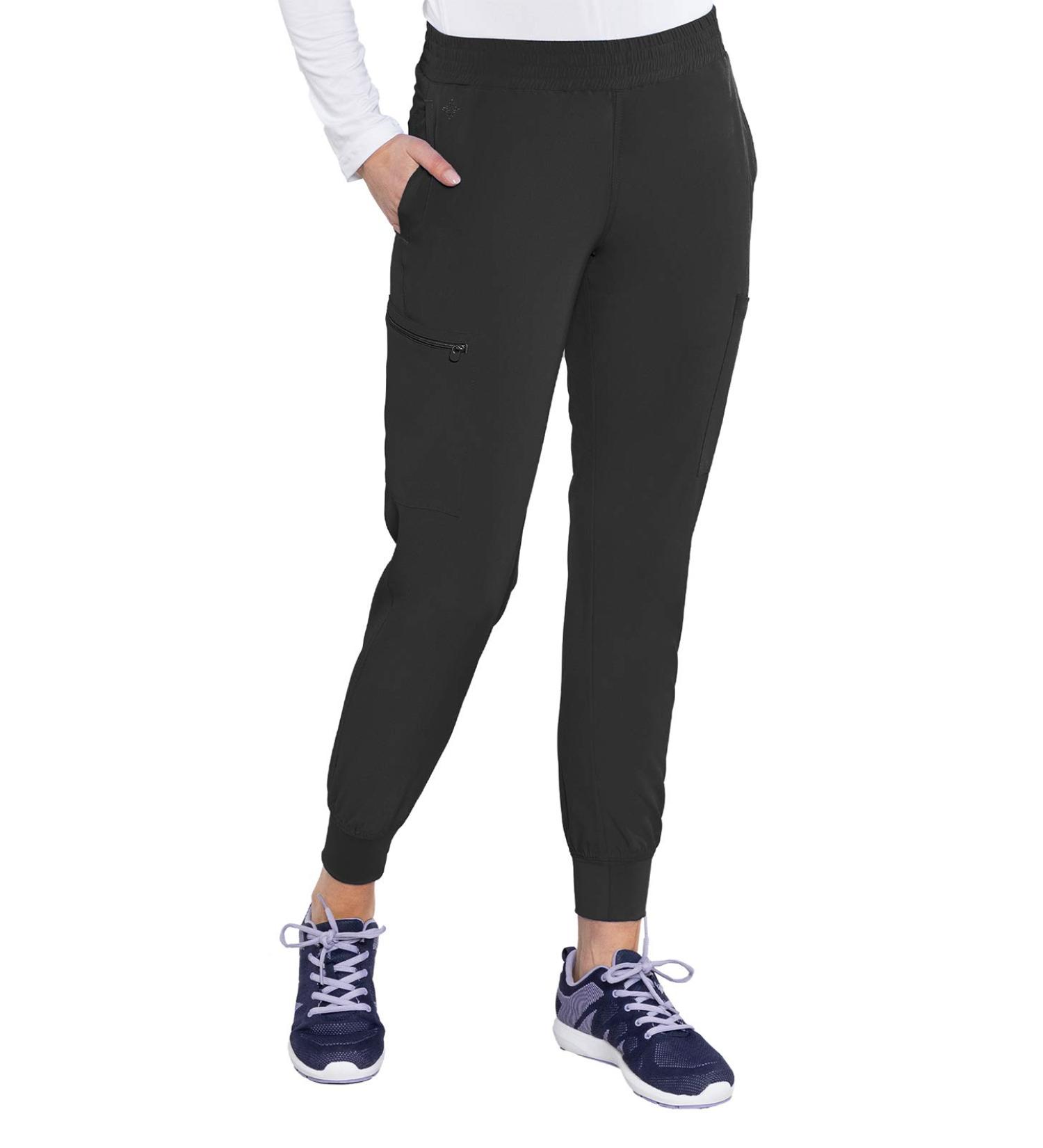 Med Couture Women's Energy Collection Seamed Jogger Scrub Pant - Black (X-Small Petite) - Buy Online on GoSupps.com