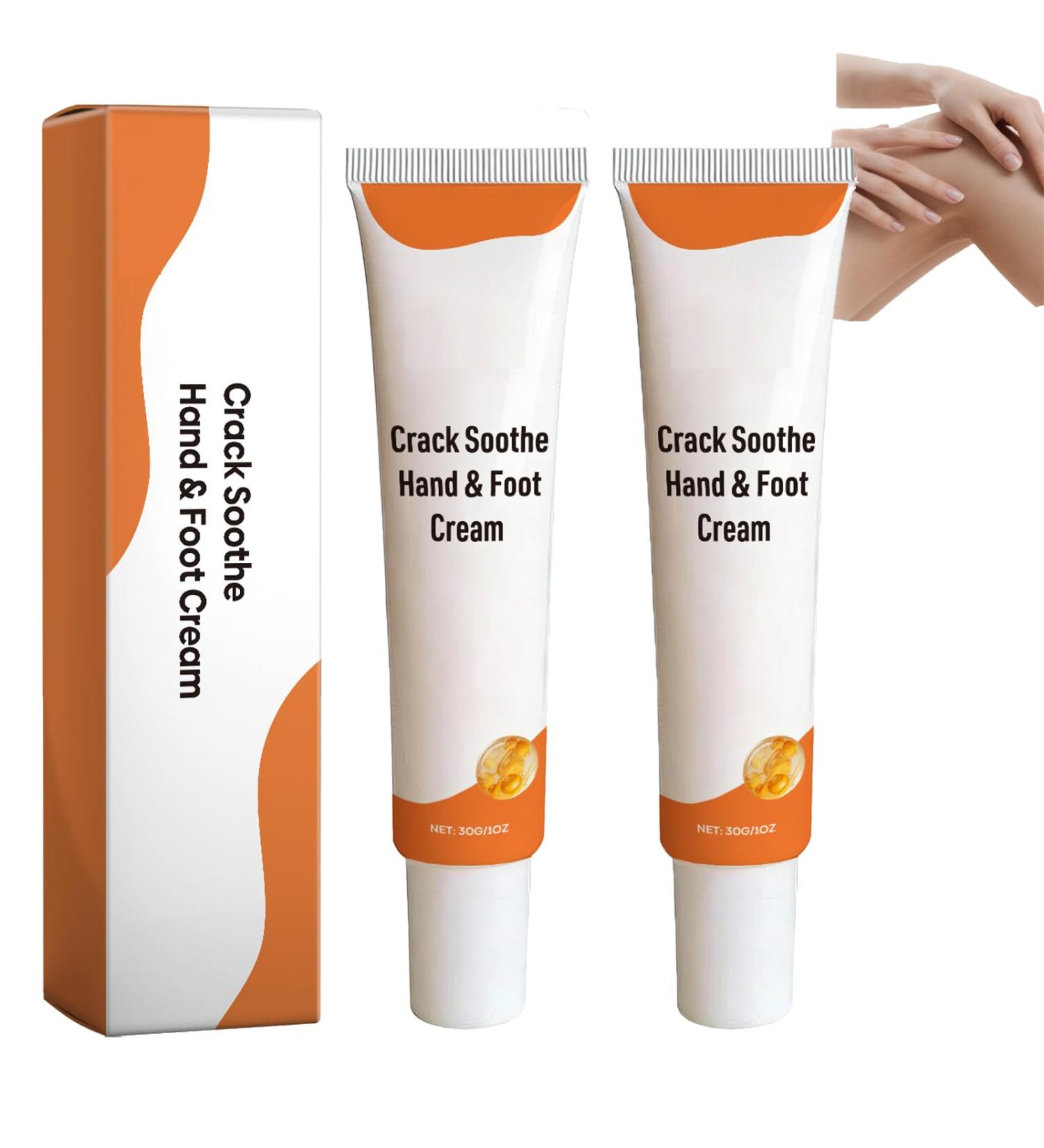  XINRAN Hand and foot cream for cracked skin moisturizing hand and foot care non-greasy moisturizing treatment Netz F ße Lotion for dry rough cuticles oil for heels dry cracked knees and elbows (2 pcs) - Buy Online on GoSupps.com