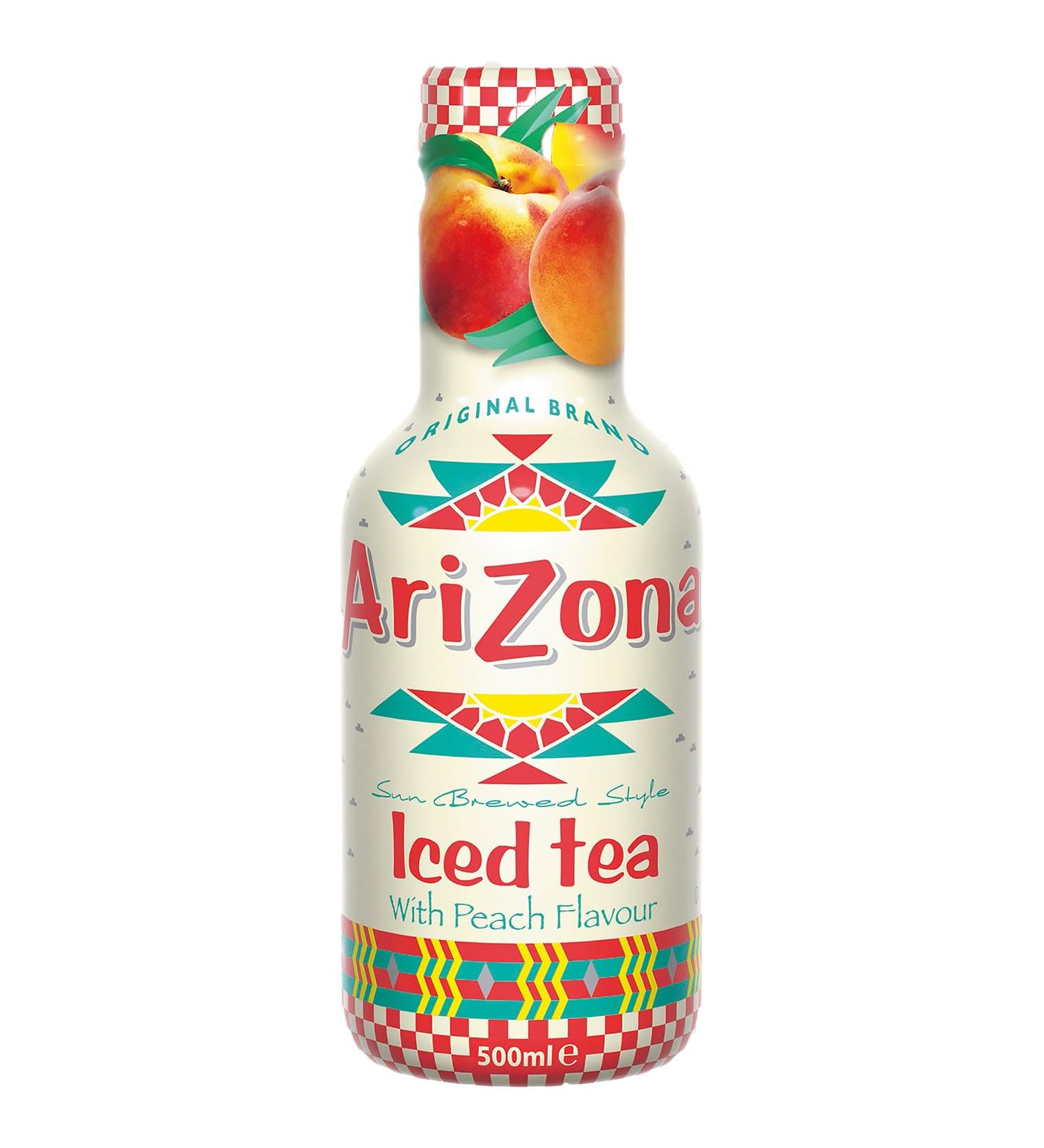 AriZona Europe Peach Ice Tea 500ml - Buy Online on GoSupps.com