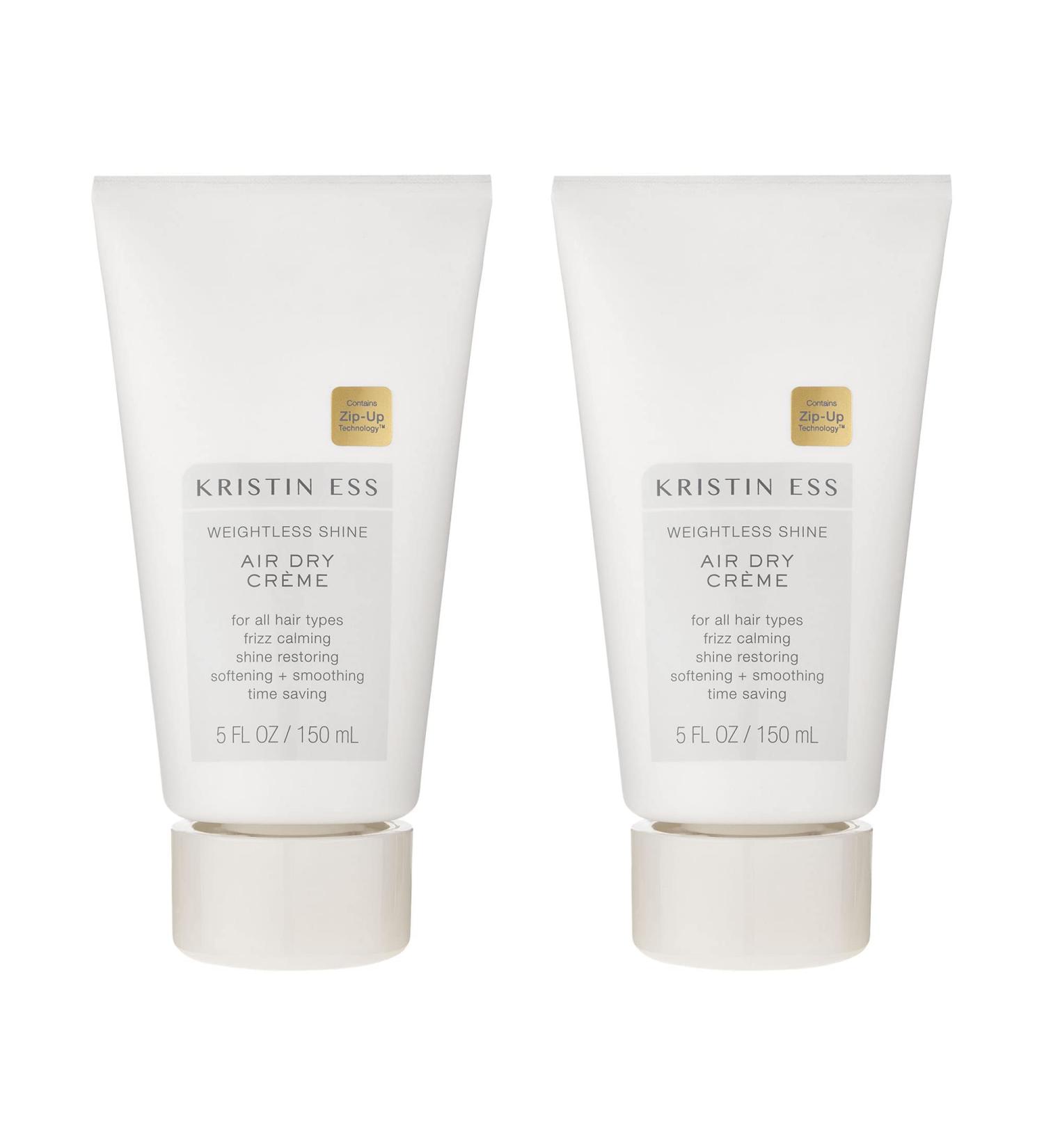 Kristin Ess Hair Weightless Shine Air Dry Creme - Frizz Control, Texture & Shine - Vegan & Color Safe - 5 fl oz (Pack of 2) - Buy Online on GoSupps.com