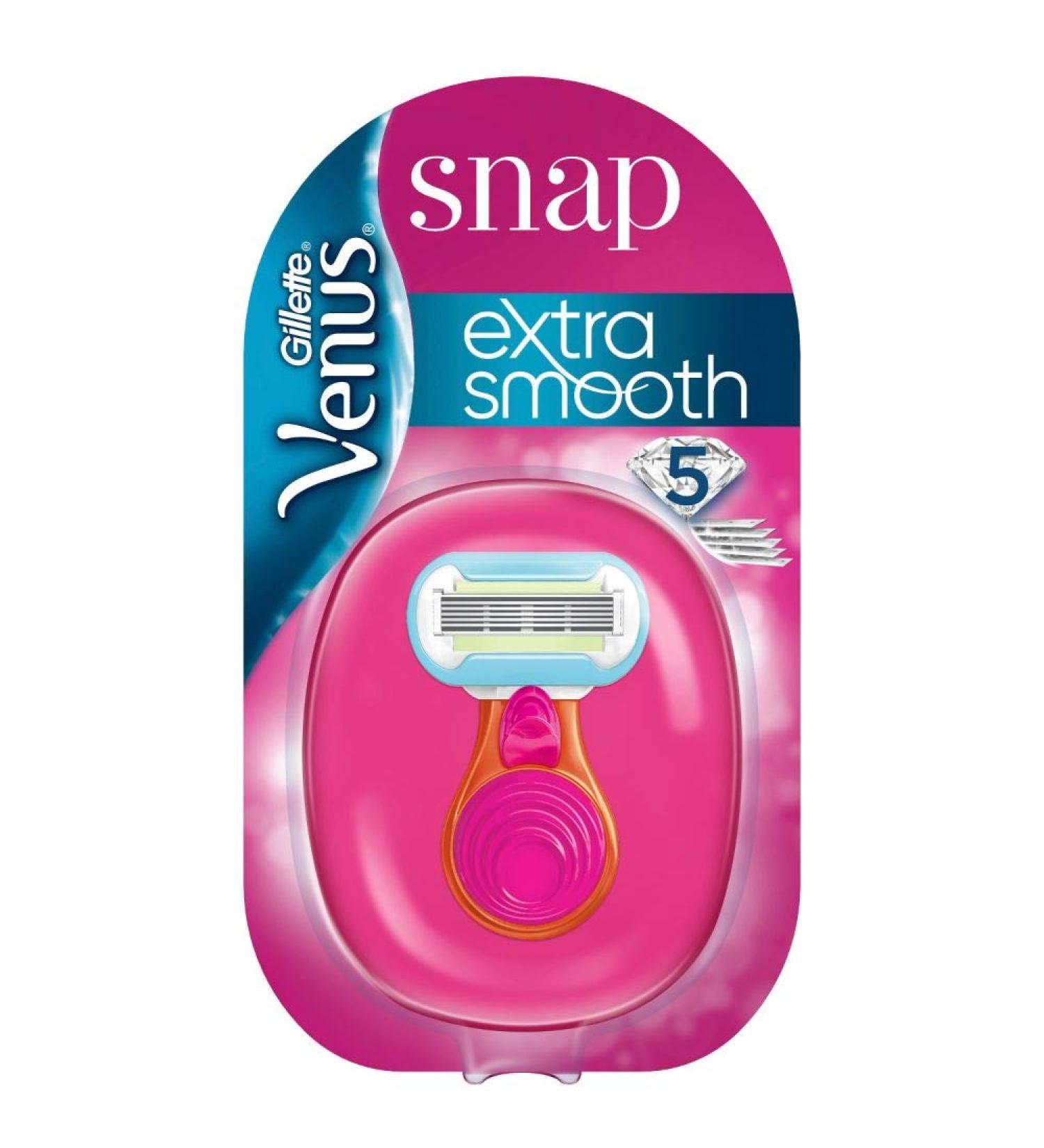 Gillette Venus Extra Smooth Snap Razor for Women - Moisture Strip for Skin Protection + 1 Blade - Buy Online - Buy Online on GoSupps.com
