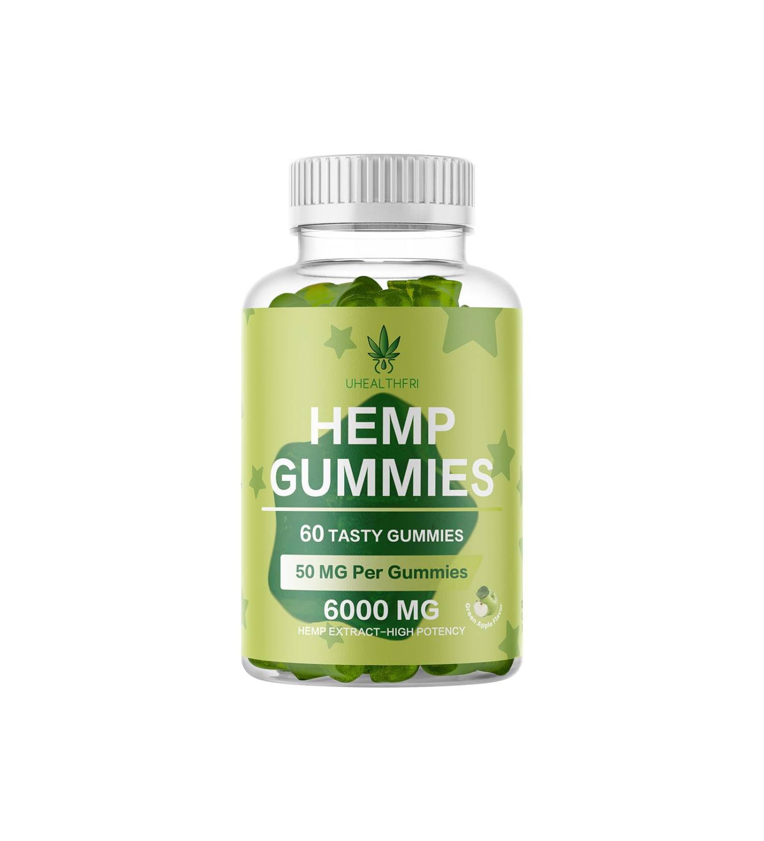 Hemp Gummies with Omega 3 6 & 9 - High Potency Hemp Extract - Star Hemp Gummy with Organic Hemp Oil for Adults - Buy Online on GoSupps.com