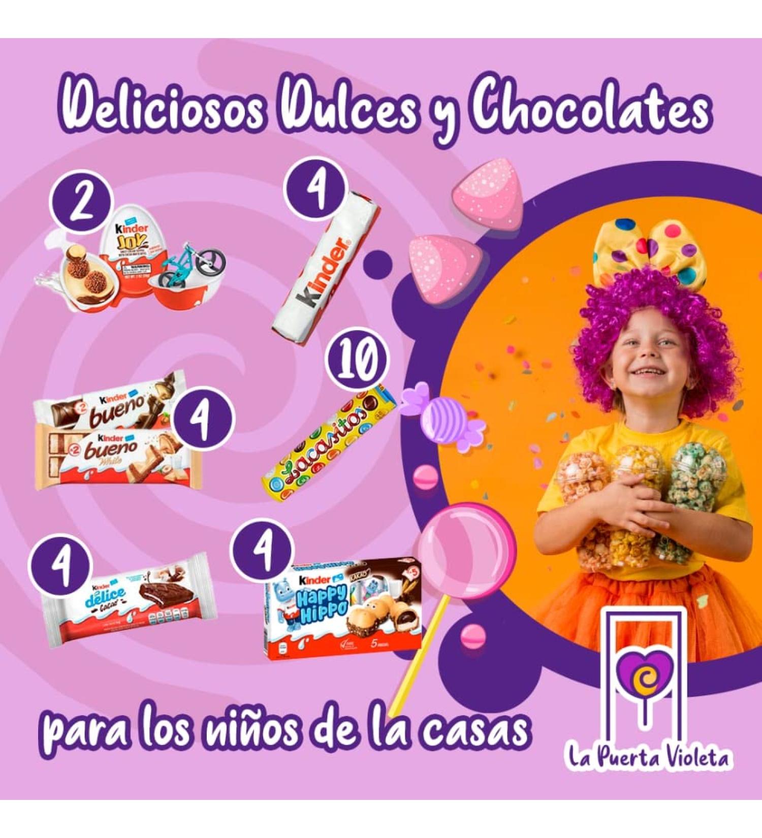 FRAYONES Chocolate Revoltage Pack for Parties Birthdays Holy Communion and Events Children's Happiness "The Violet Door"