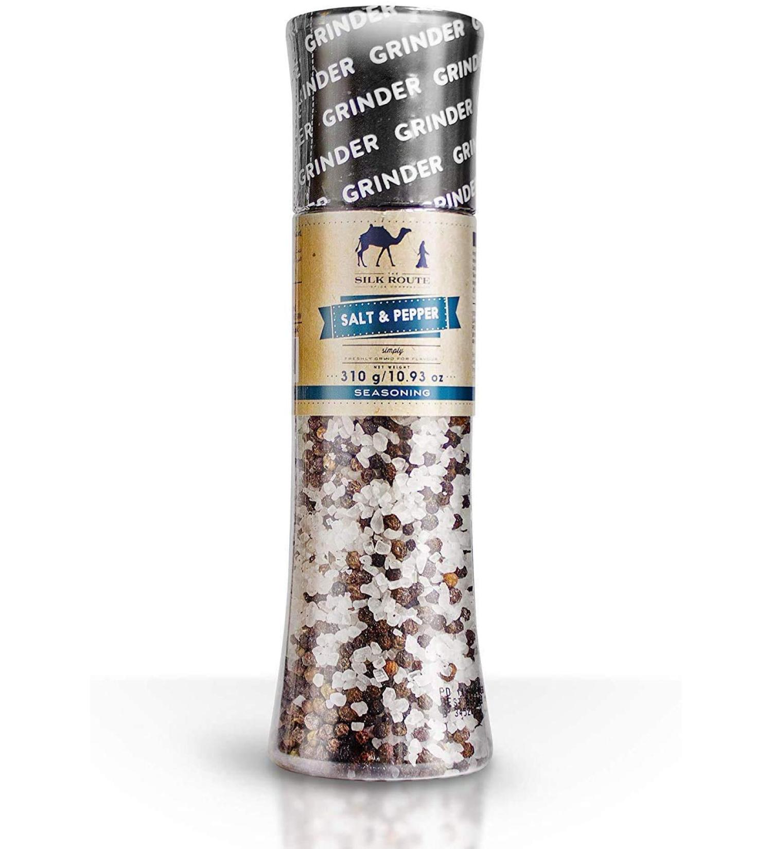 Silk Route Spice Company 310g Salt & Pepper Giant Grinder - Premium Quality Seasoning Blend - Buy Online on GoSupps.com