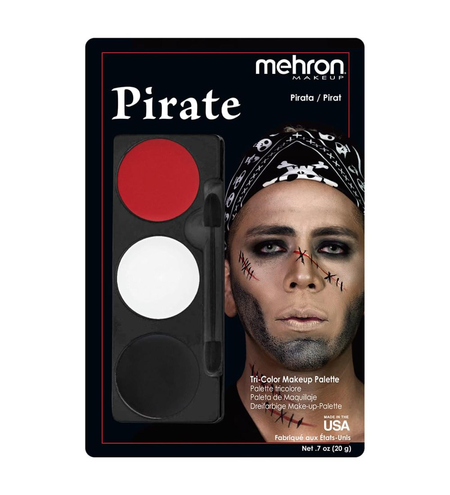 Mehron Makeup Tri-Color Palette - Pirates | High-Quality Face Paint for Costume & Theatrical Use | International Shipping Available - Buy Online on GoSupps.com